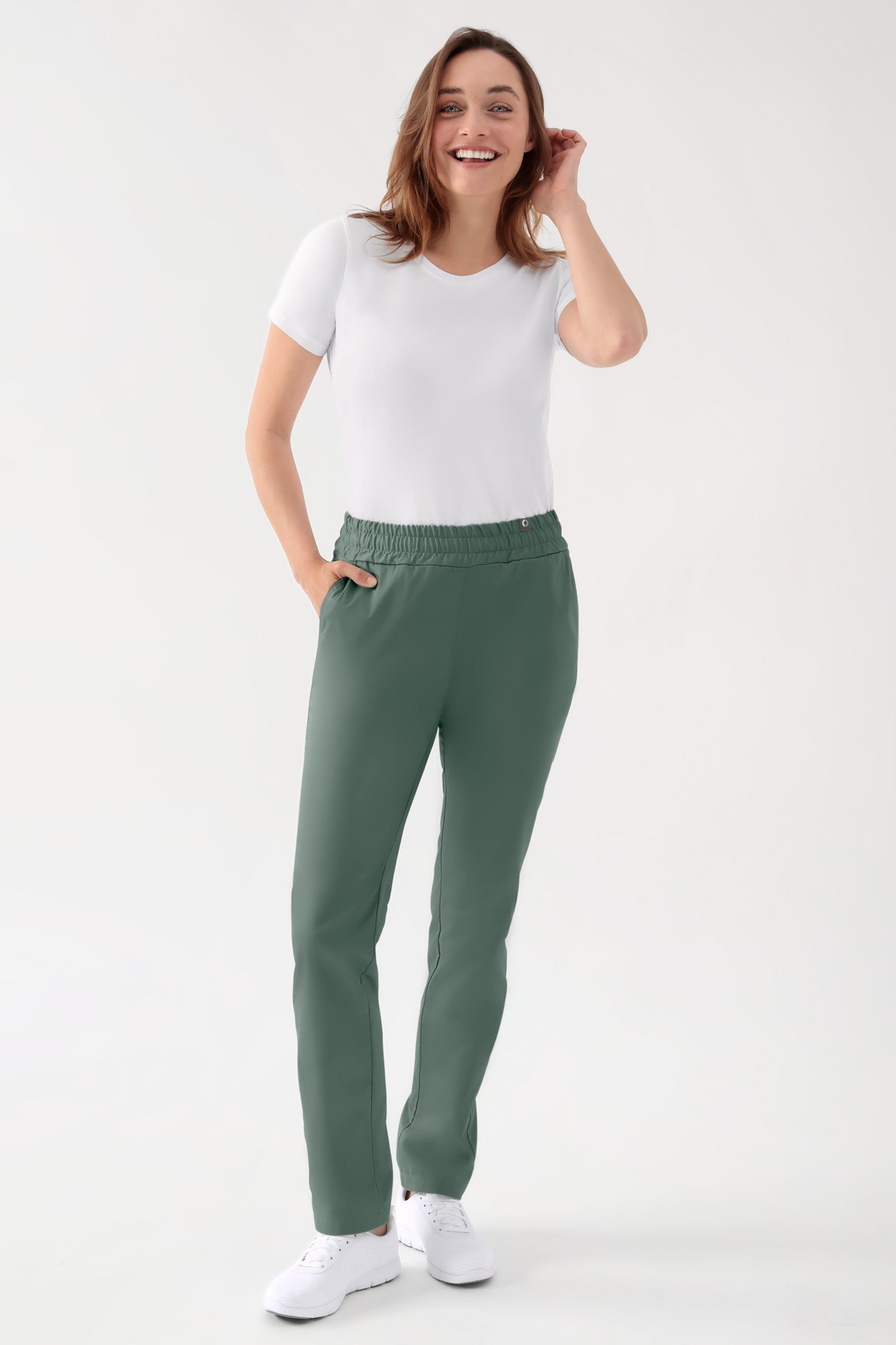 CORE broek uniseks - hoge boord donkergroen