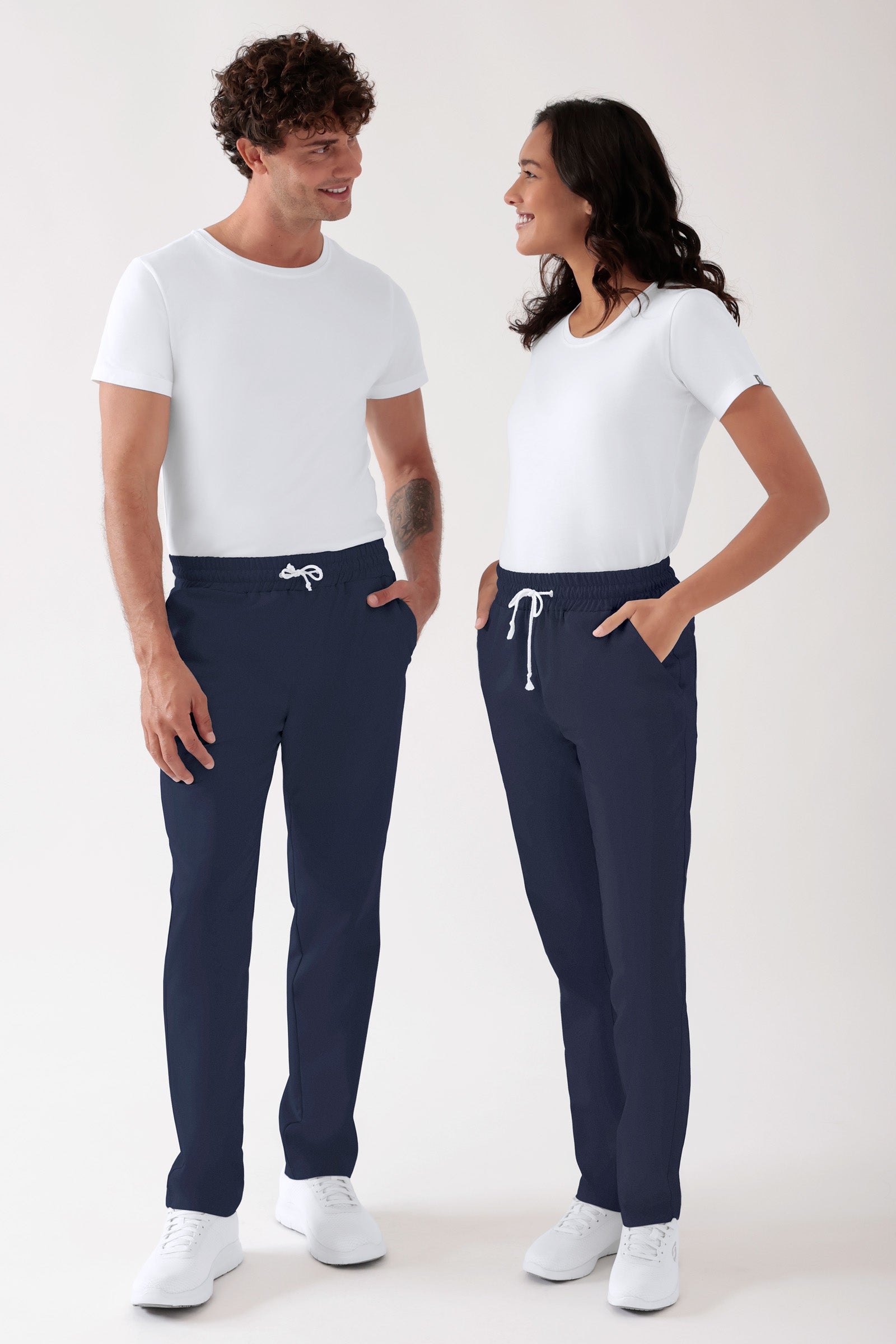 TENCEL™ broek uniseks - elastische boord navy