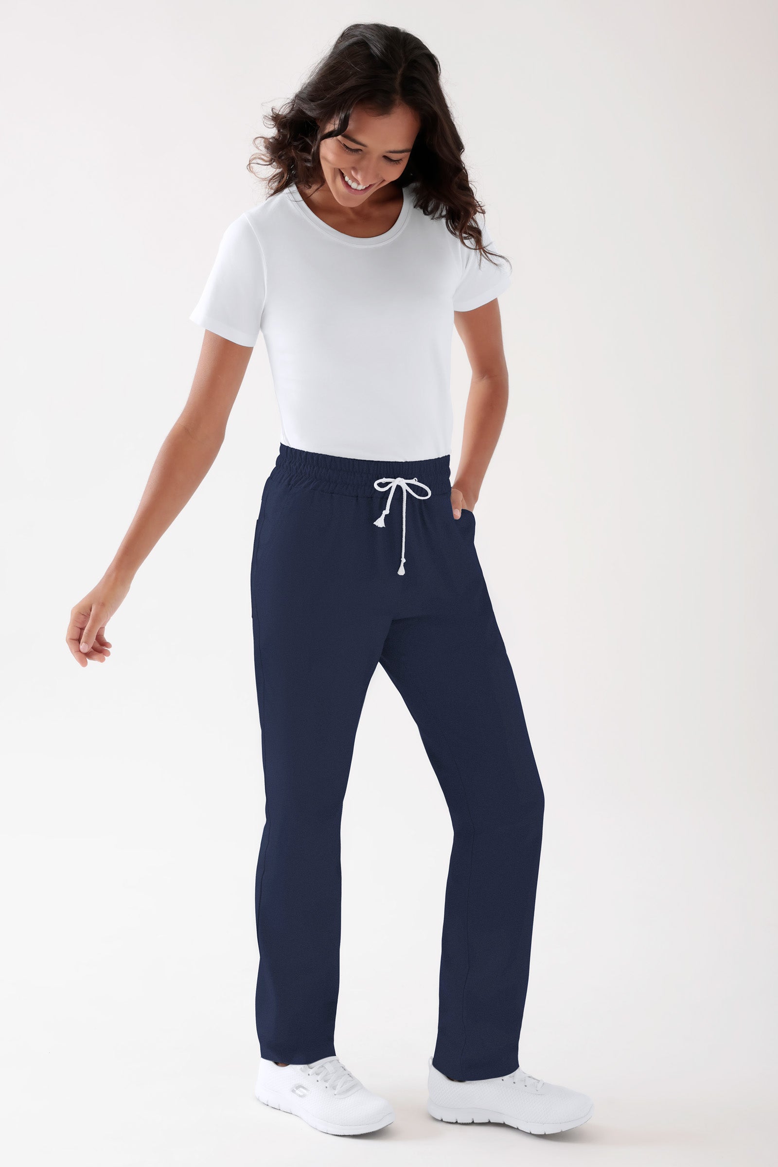 TENCEL™ broek uniseks - elastische boord navy