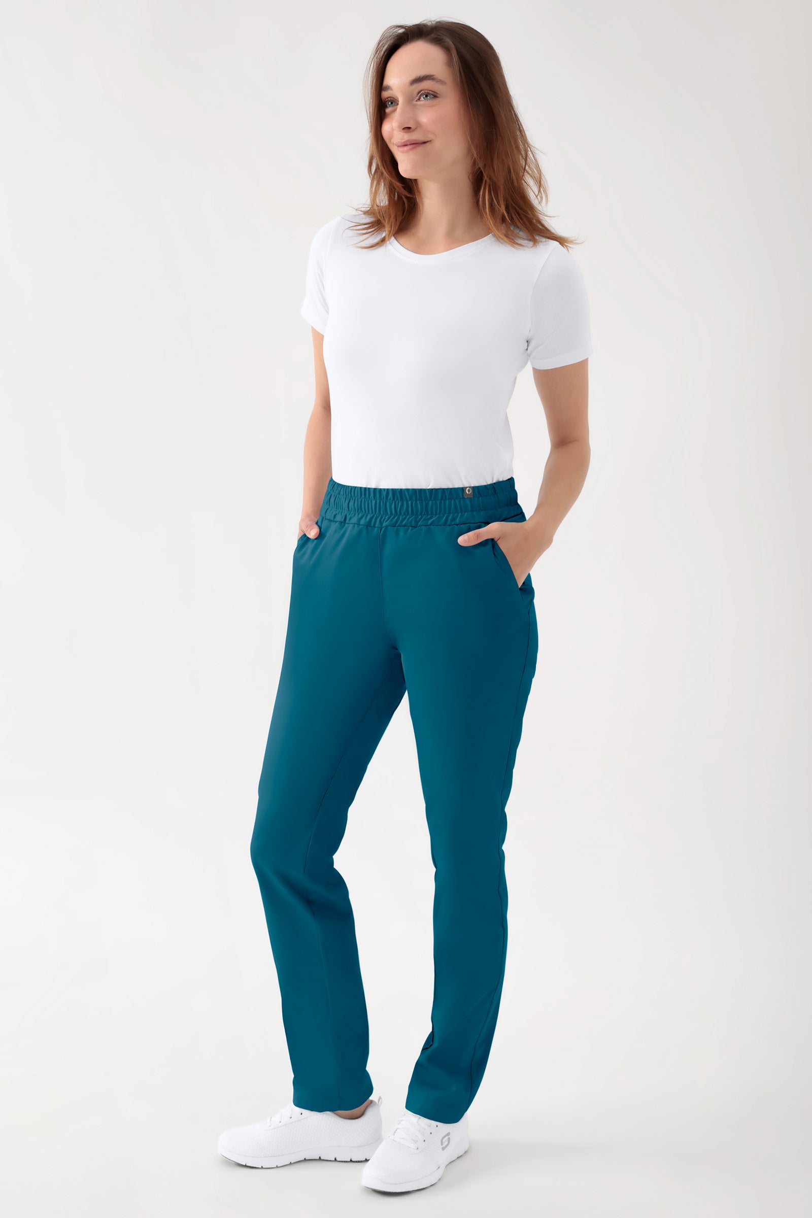 CORE broek uniseks - hoge boord petrol