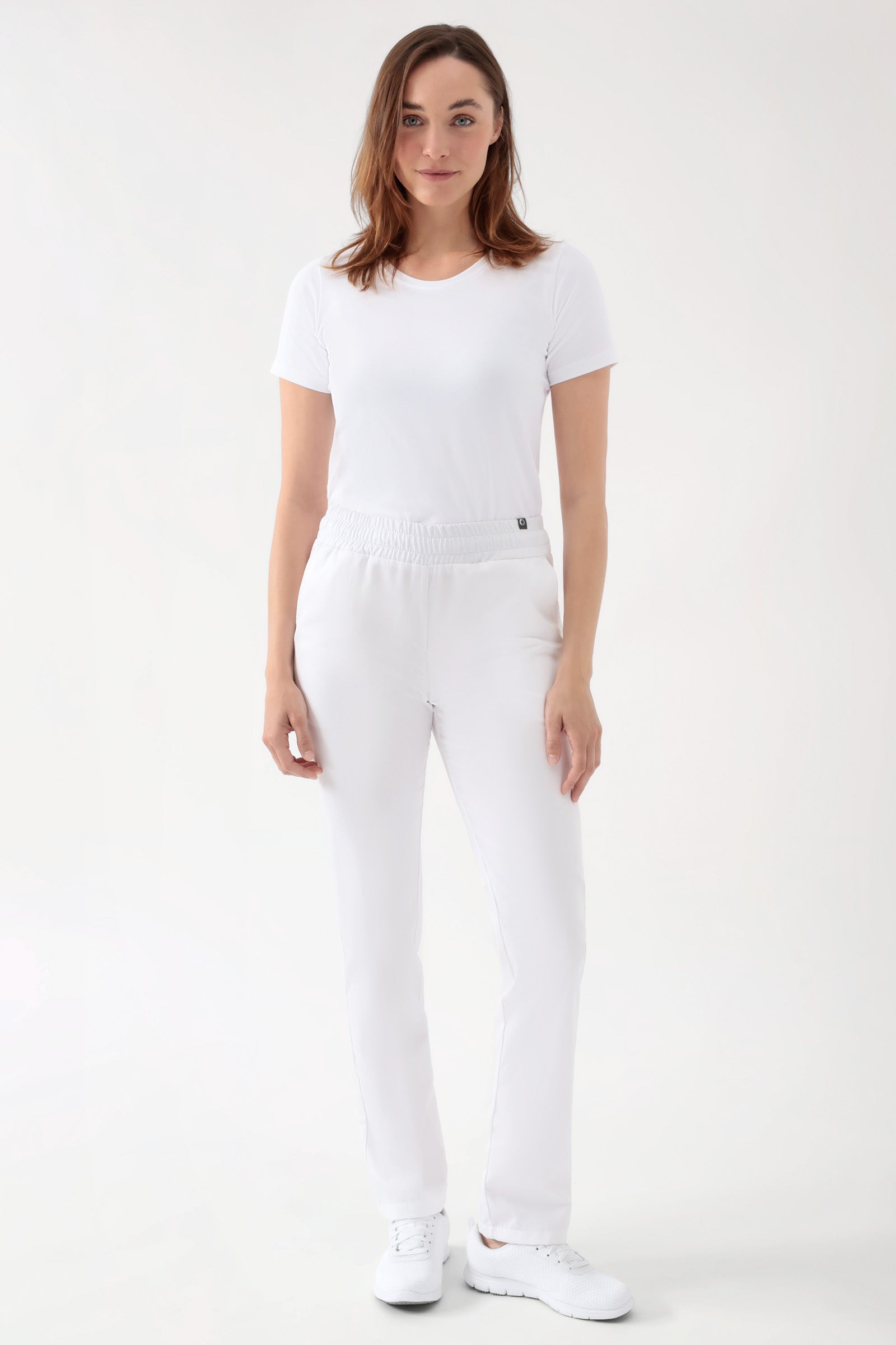 CORE broek uniseks - hoge boord wit