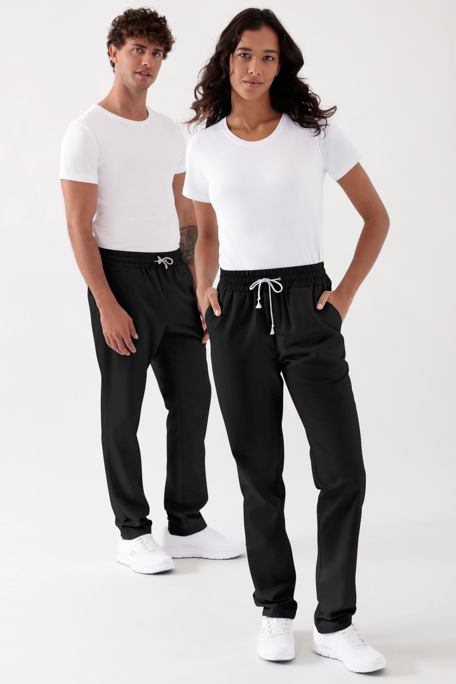 TENCEL™ broek heren - elastische boord zwart, Voorzijde view
