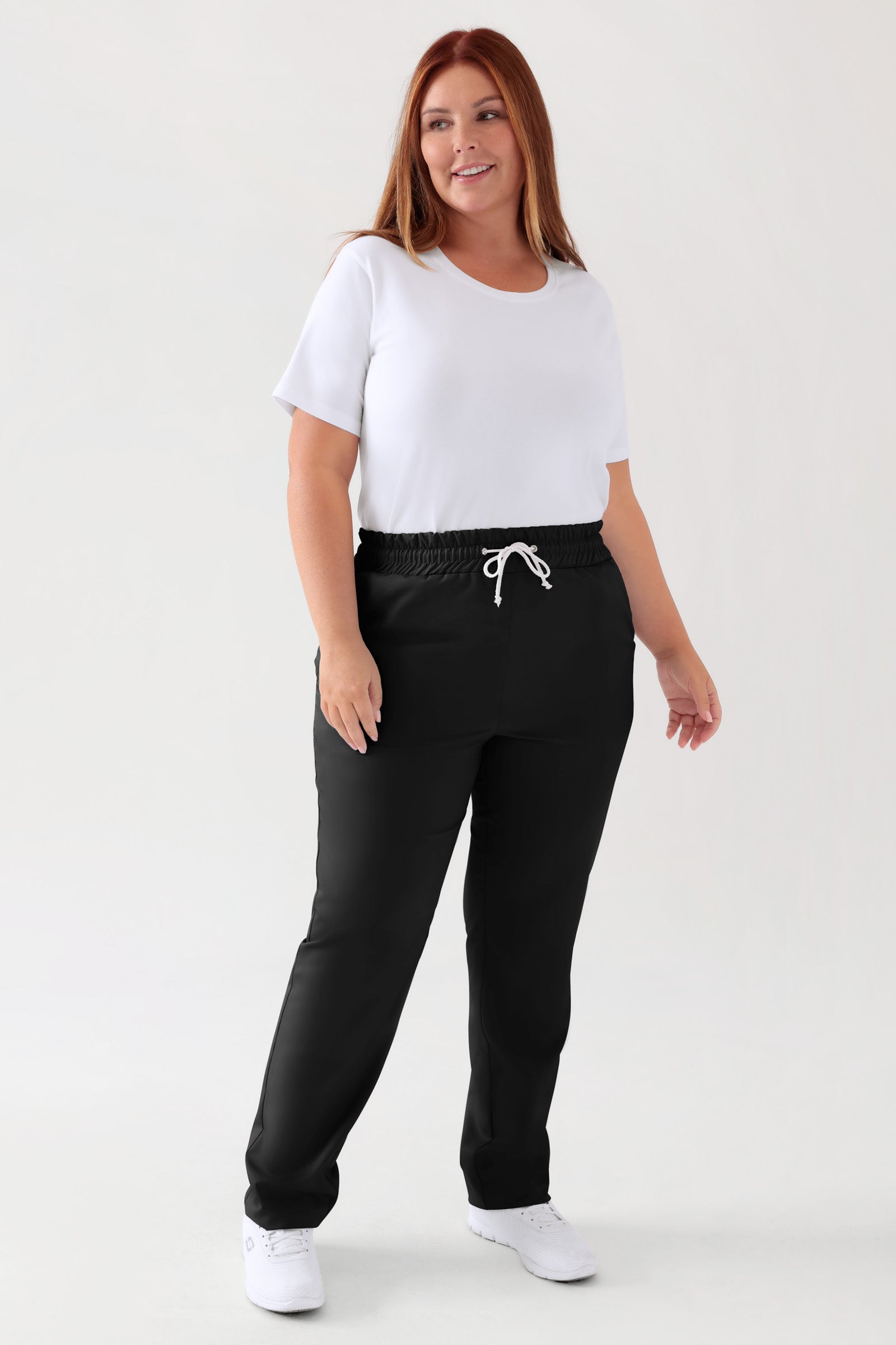 TENCEL™ broek uniseks - elastische boord zwart, Voorzijde view