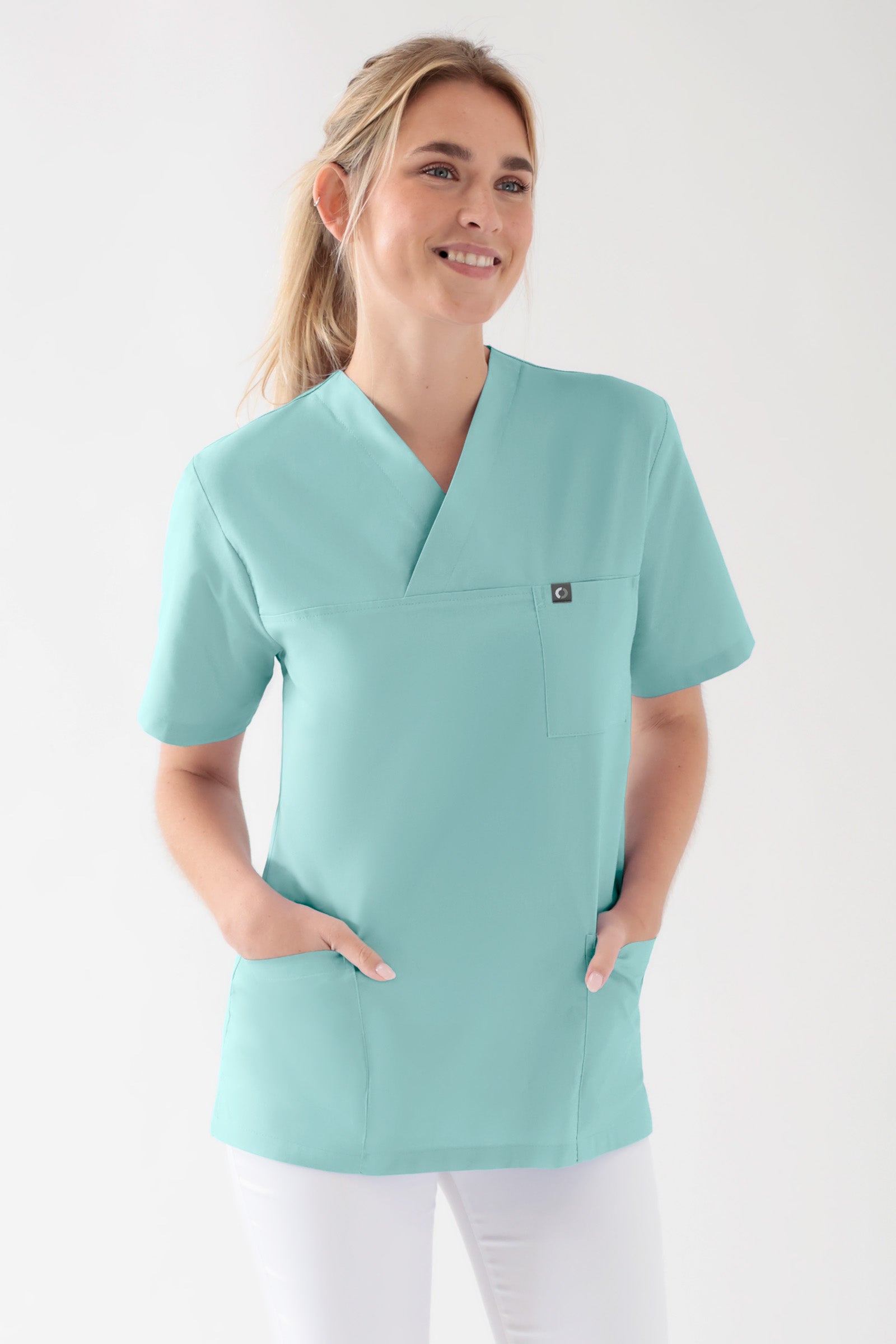 Katoenen oversteektuniek unisex - 2-pack aquarel, Voorzijde view