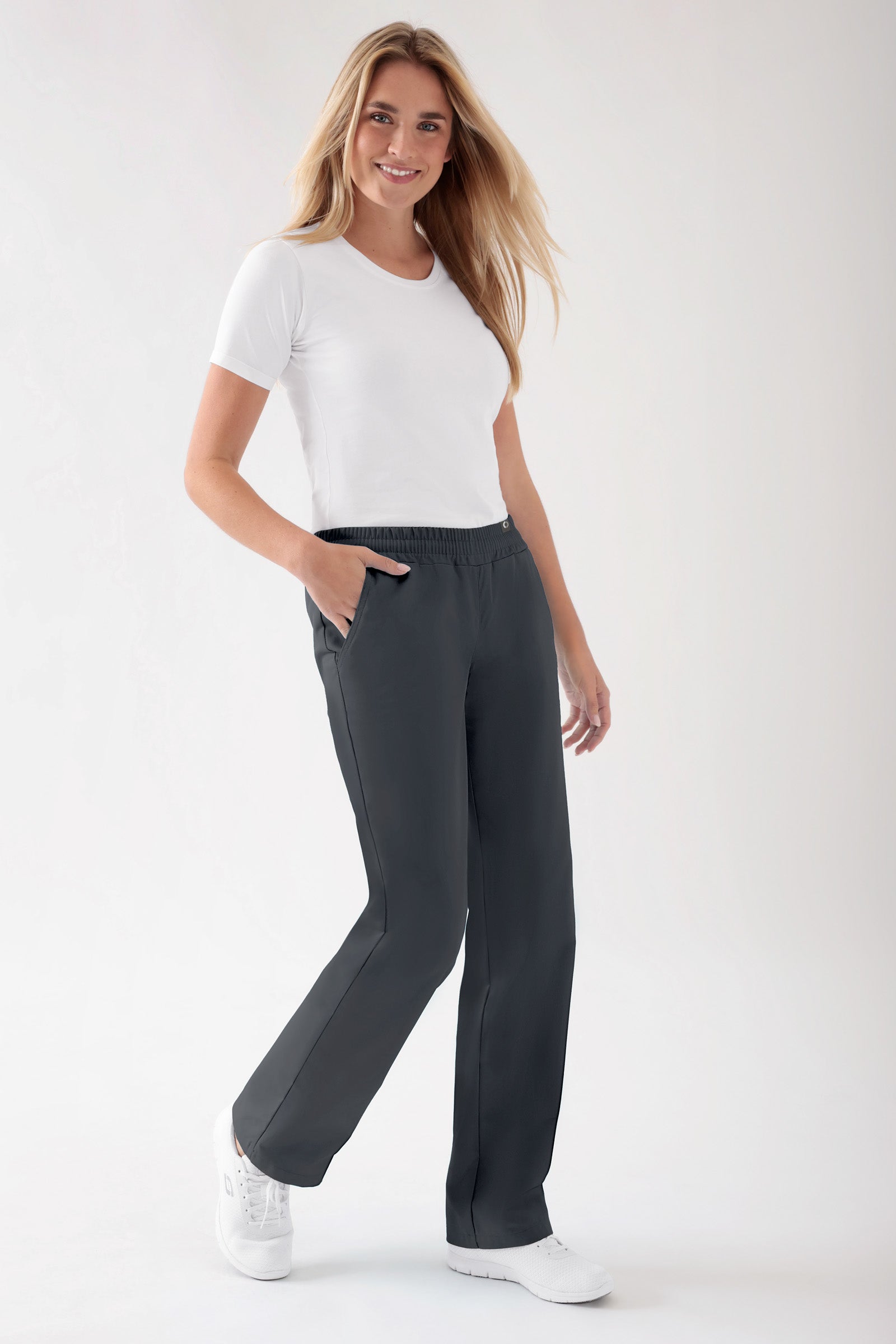 JUST STRONG Broek dames - elastische boord antraciet