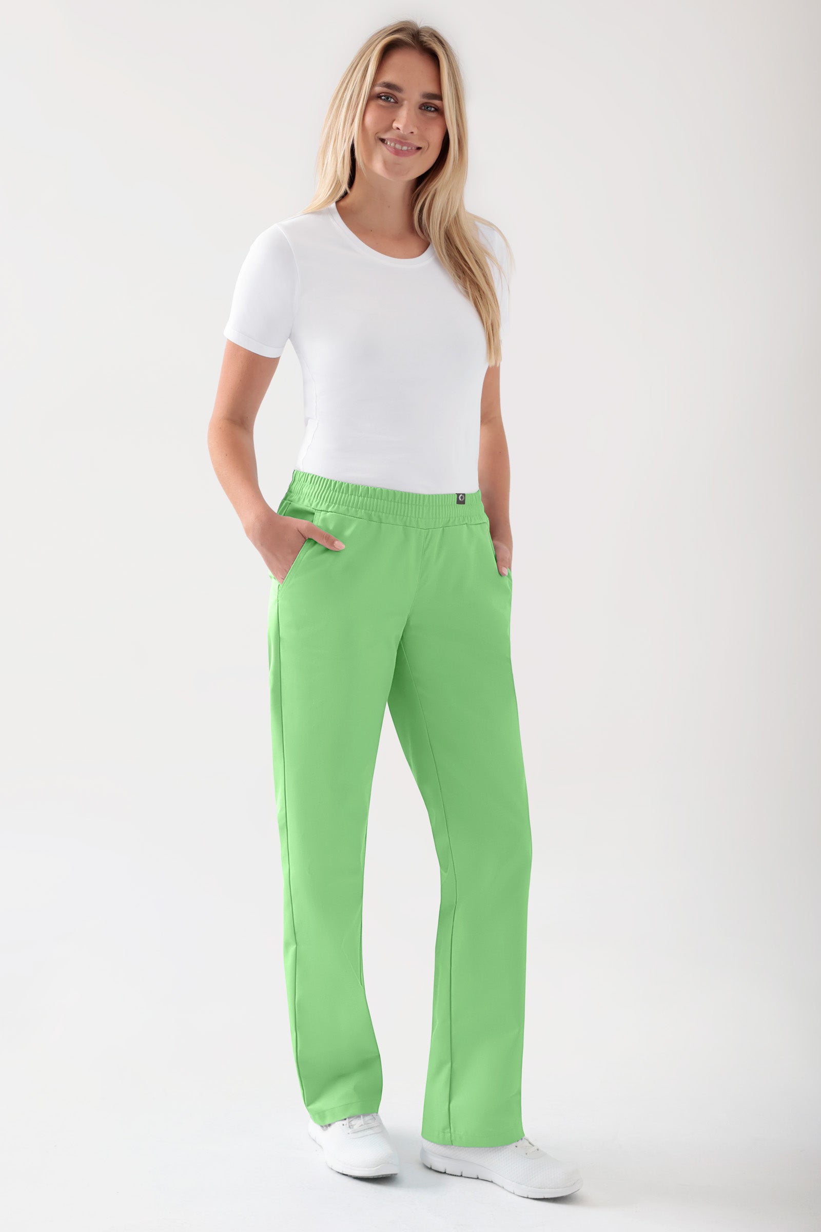 JUST STRONG Broek dames - elastische boordappelgroen