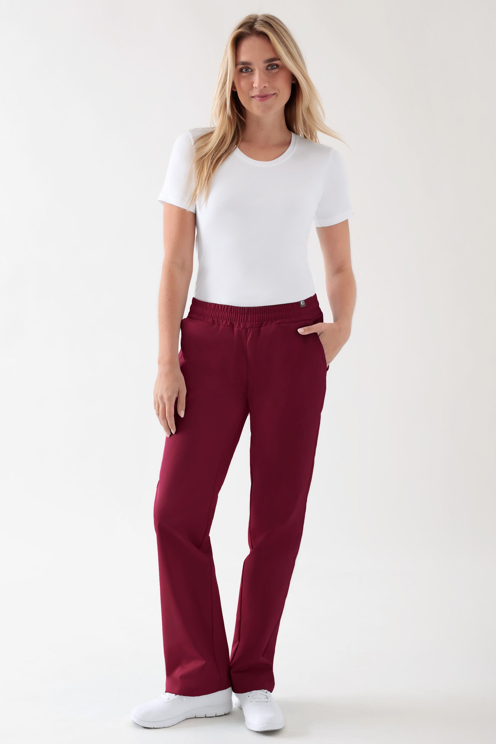 JUST STRONG Broek dames - elastische boord bordeaux