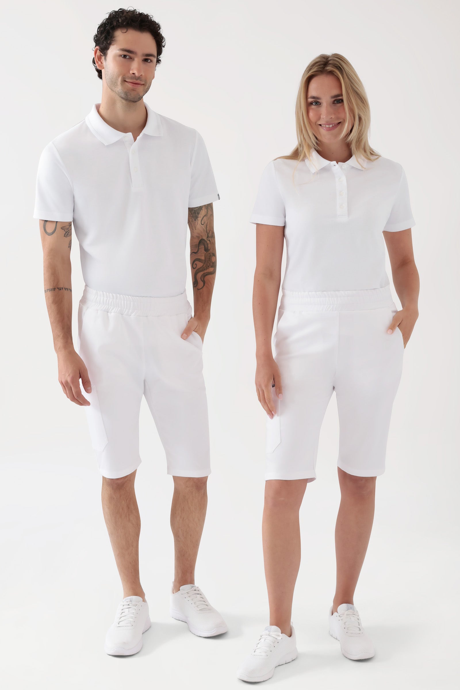COMFY FLEX Stretch broek Unisex - bermuda wit