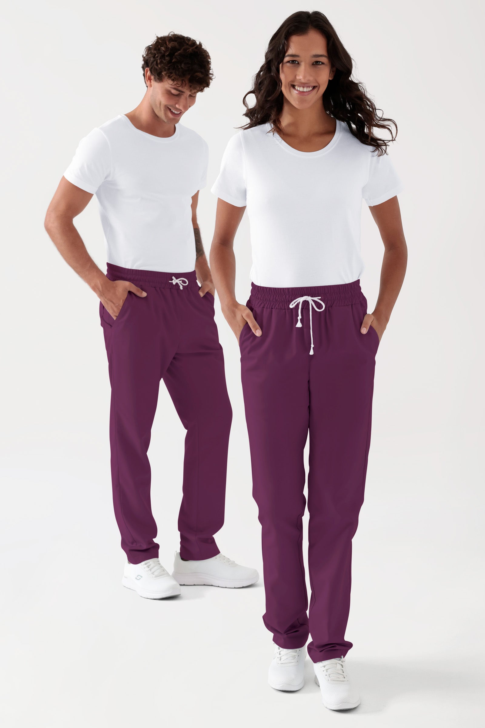TENCEL™ broek heren - elastische boord black berry, Voorzijde view