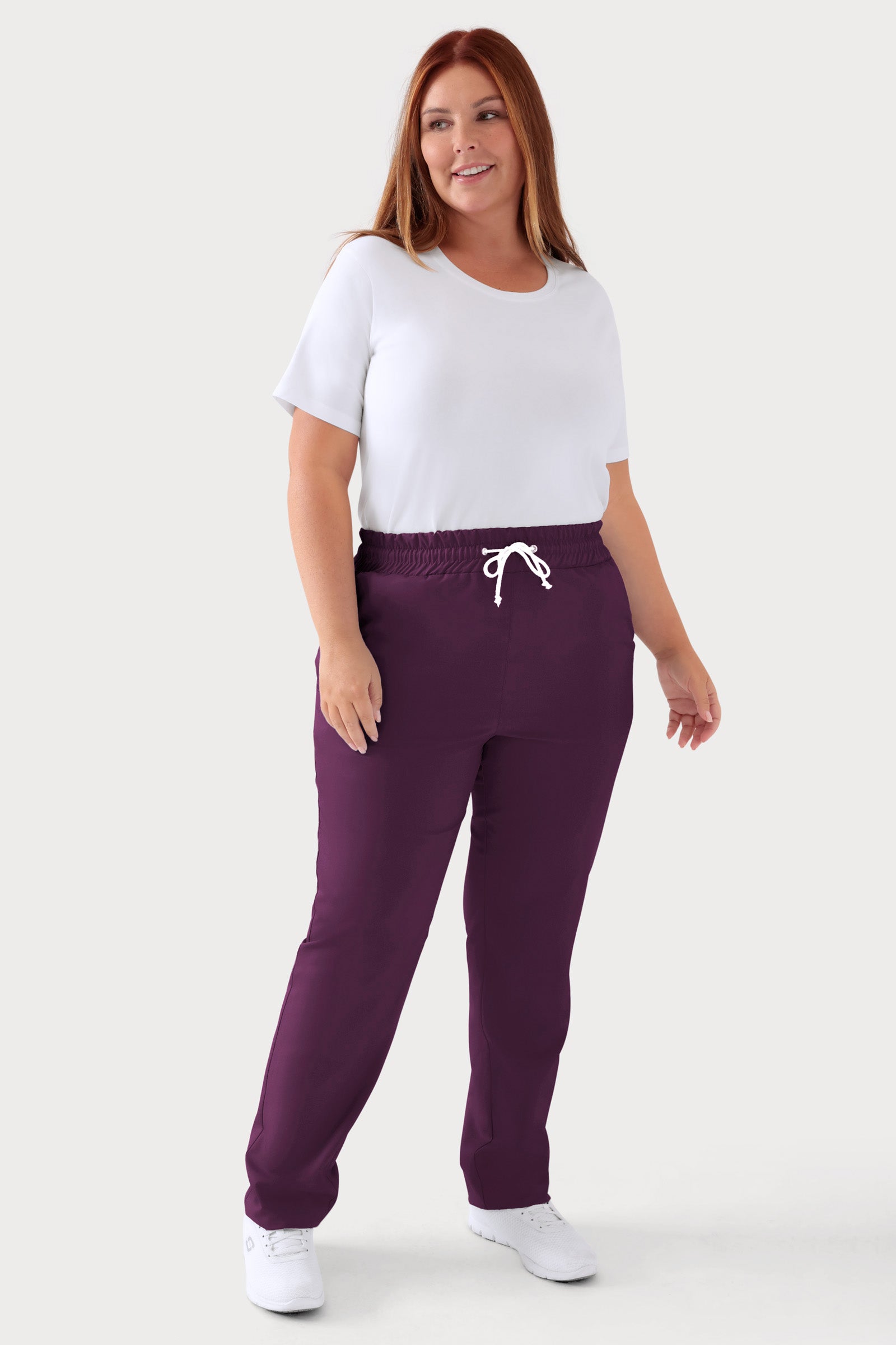 TENCEL™ broek uniseks - elastische boord black berry, Voorzijde view