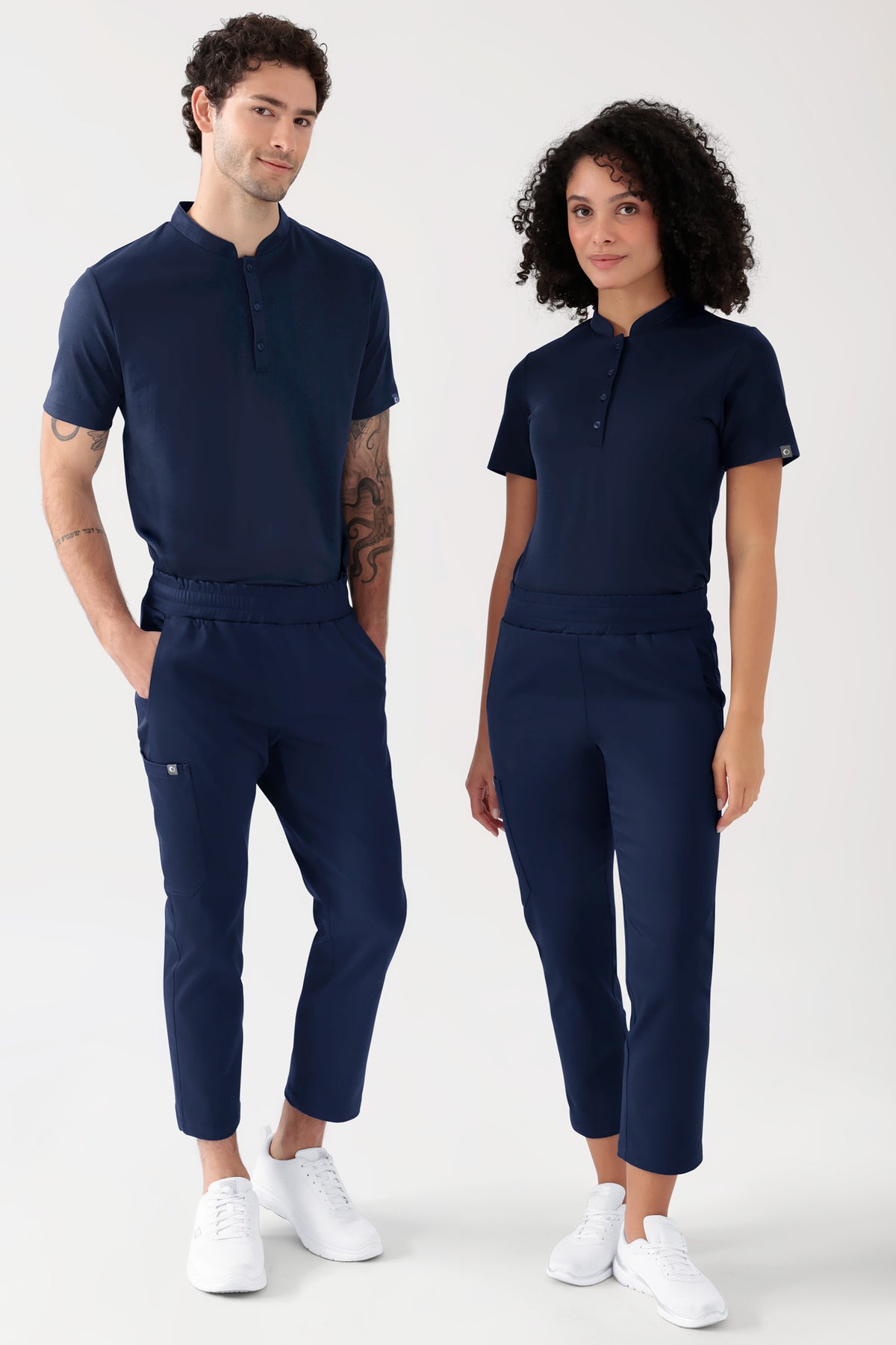COMFY FLEX Stretch broek Unisex - 7/8 Lengte navy, Voorzijde view