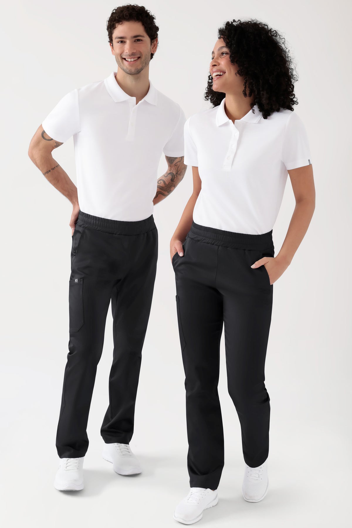 COMFY FLEX Stretch broek Unisex - 1/1 Lengte zwart, Voorzijde view