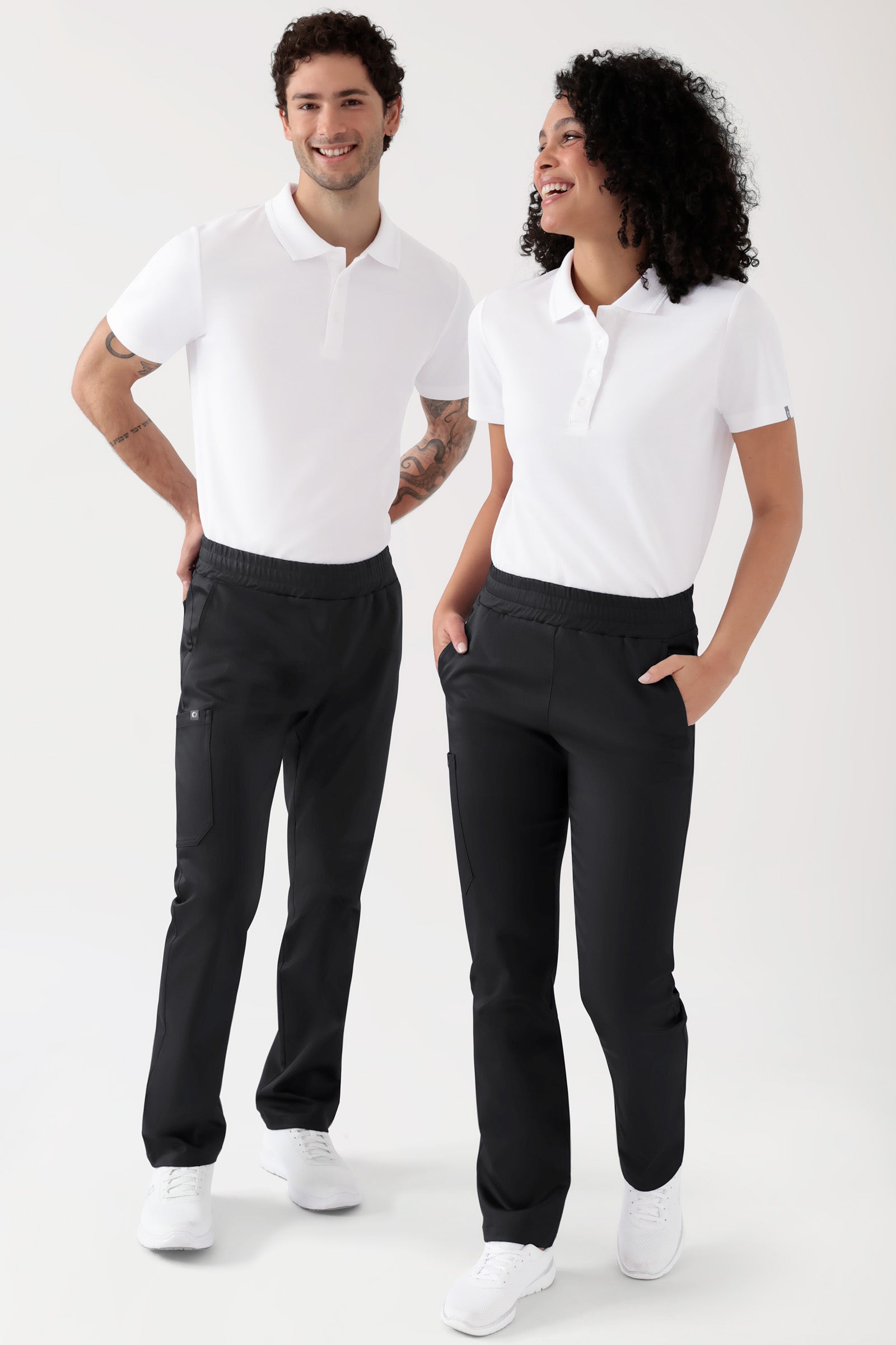 COMFY FLEX Stretch broek Unisex - 1/1 Lengte zwart, Voorzijde view