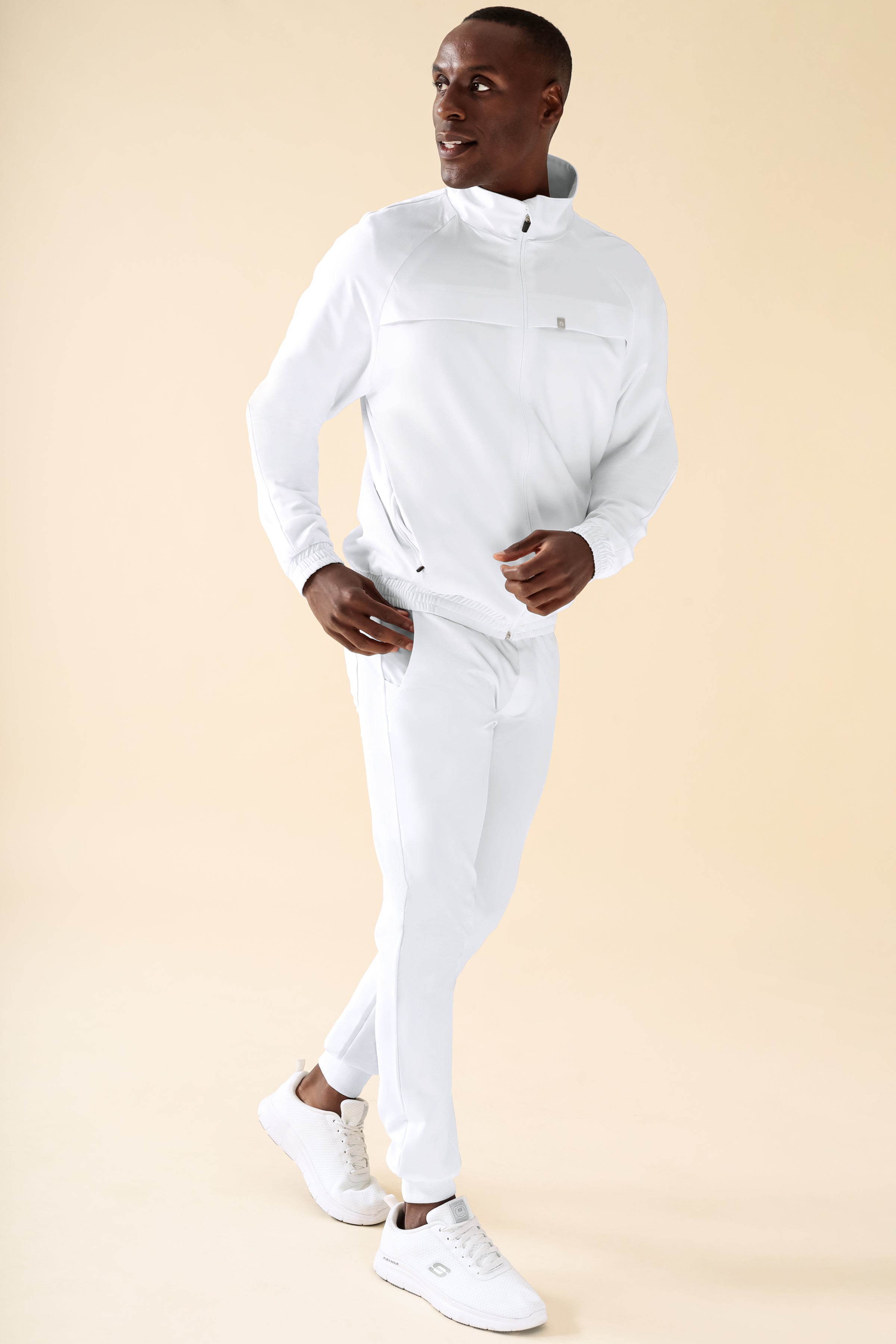 KAERE blouson heren - met elastische manchetten wit