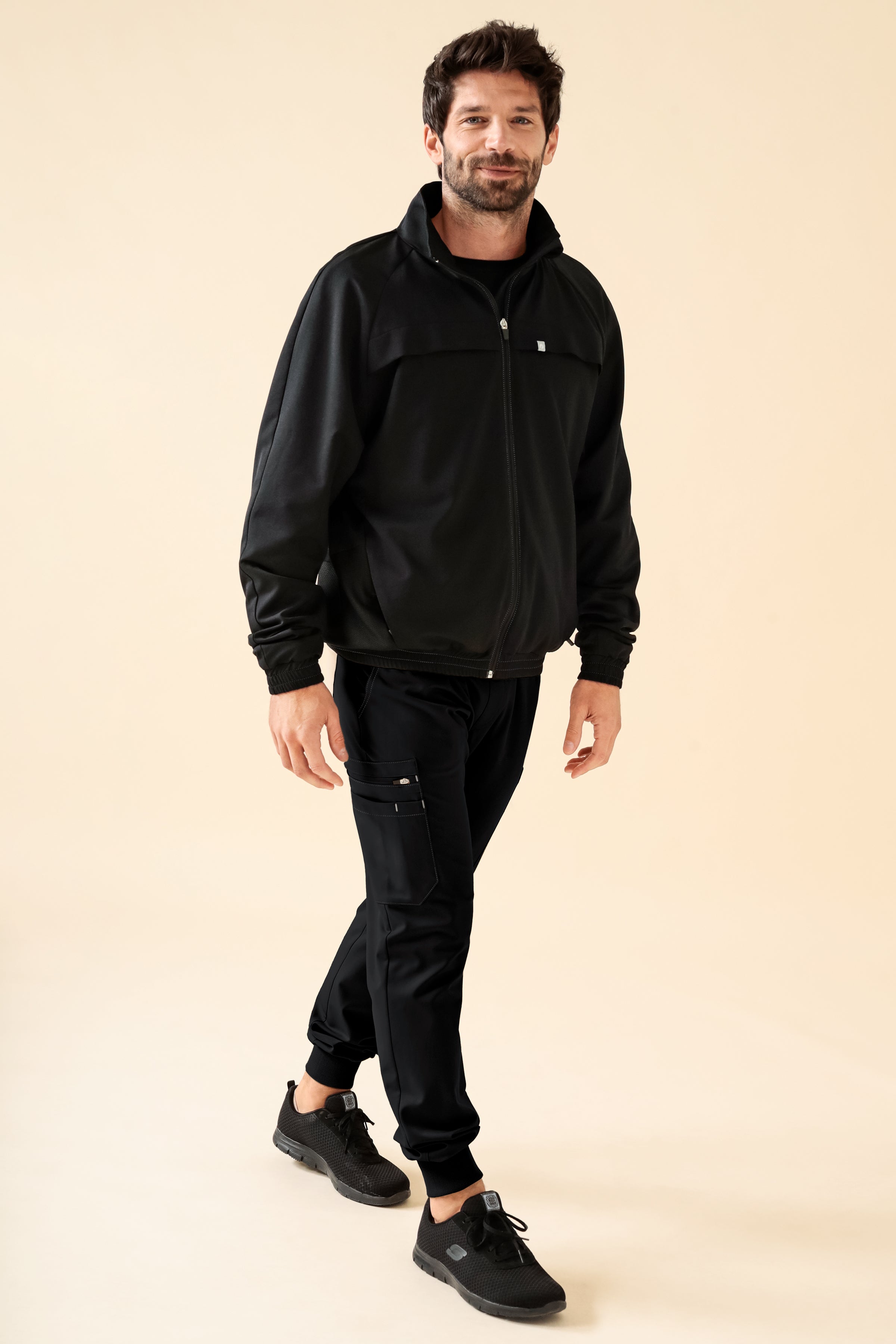 KAERE blouson heren - met elastische manchetten zwart