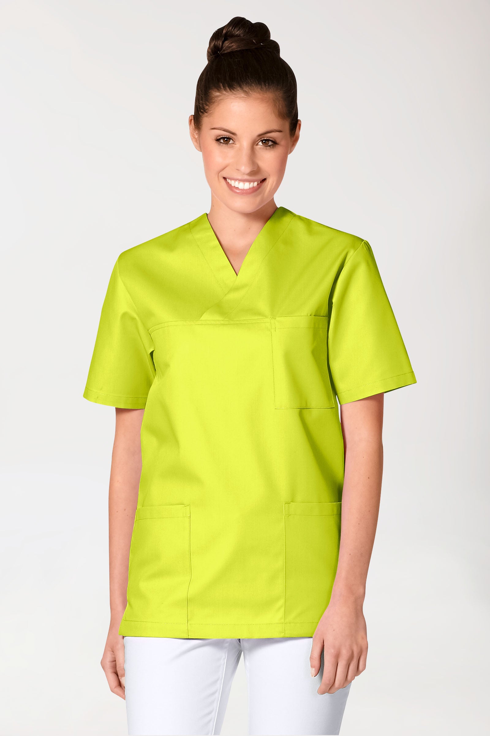 JUST STRONG oversteektuniek uniseks - V-hals lime-groen