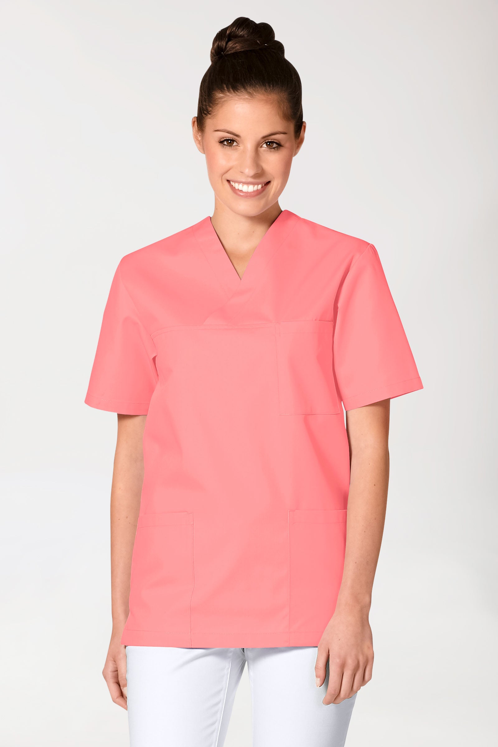 JUST STRONG oversteektuniek uniseks - V-hals perzikrose