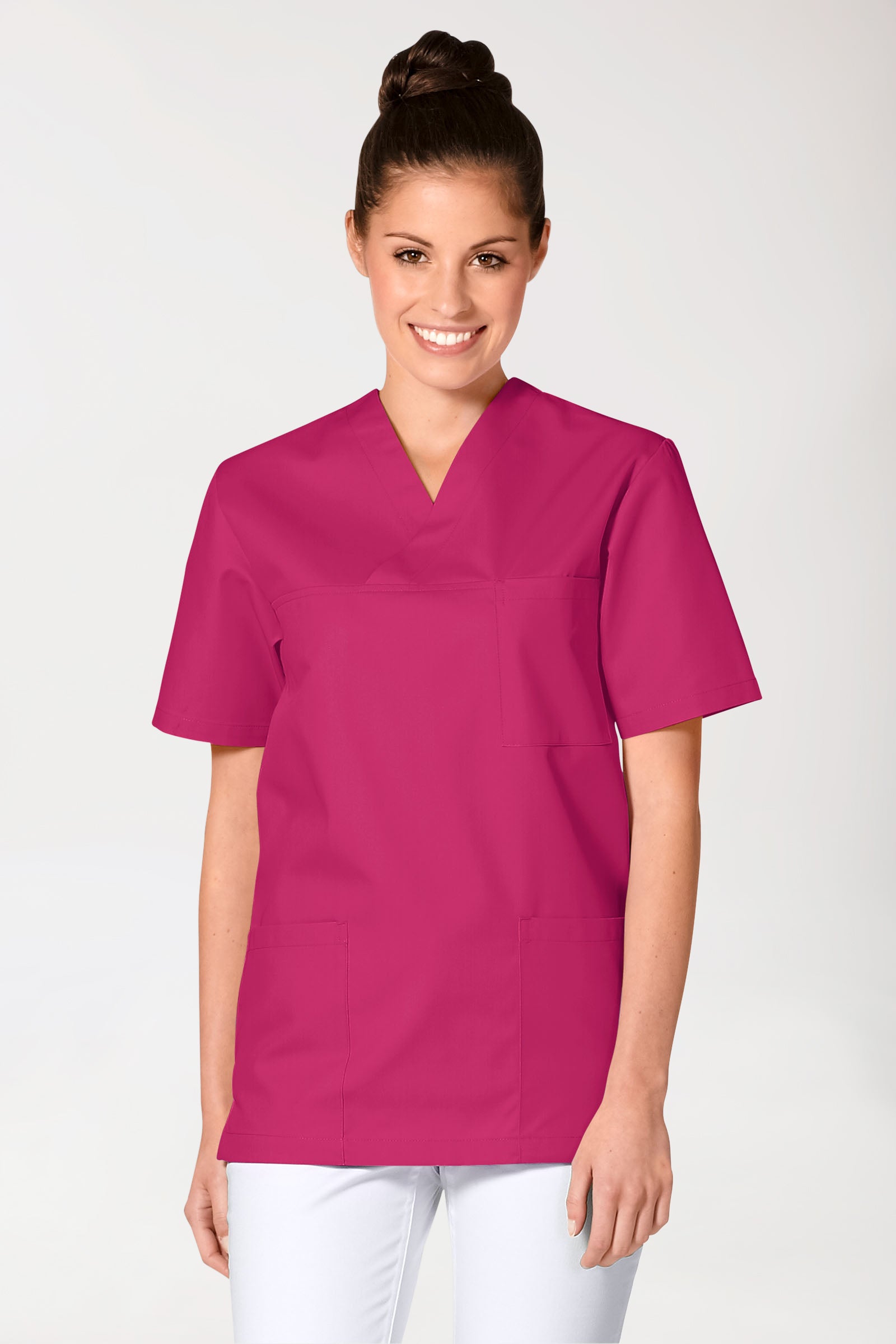 JUST STRONG oversteektuniek uniseks - V-hals pink