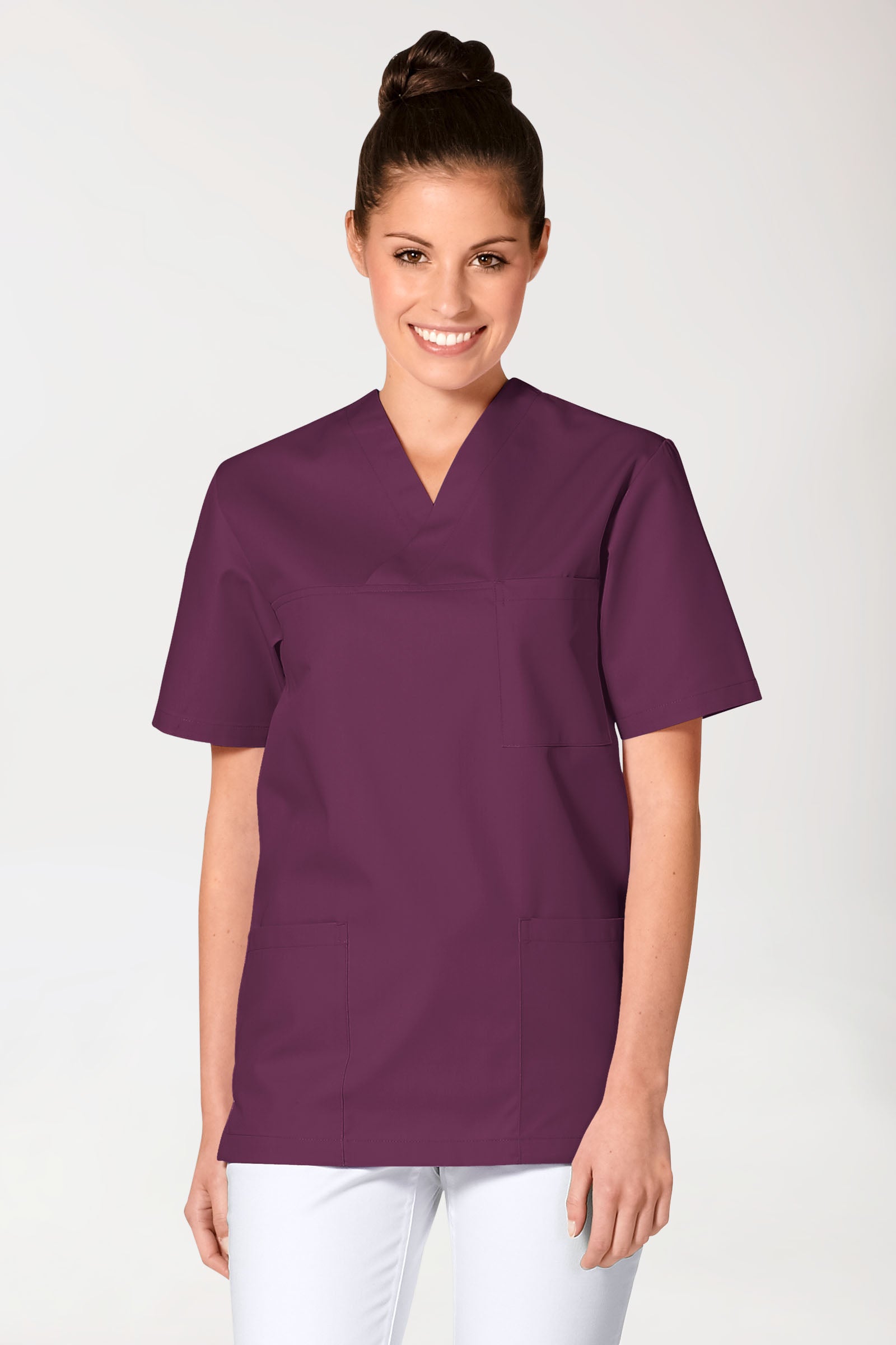 JUST STRONG oversteektuniek uniseks - V-hals pruimen