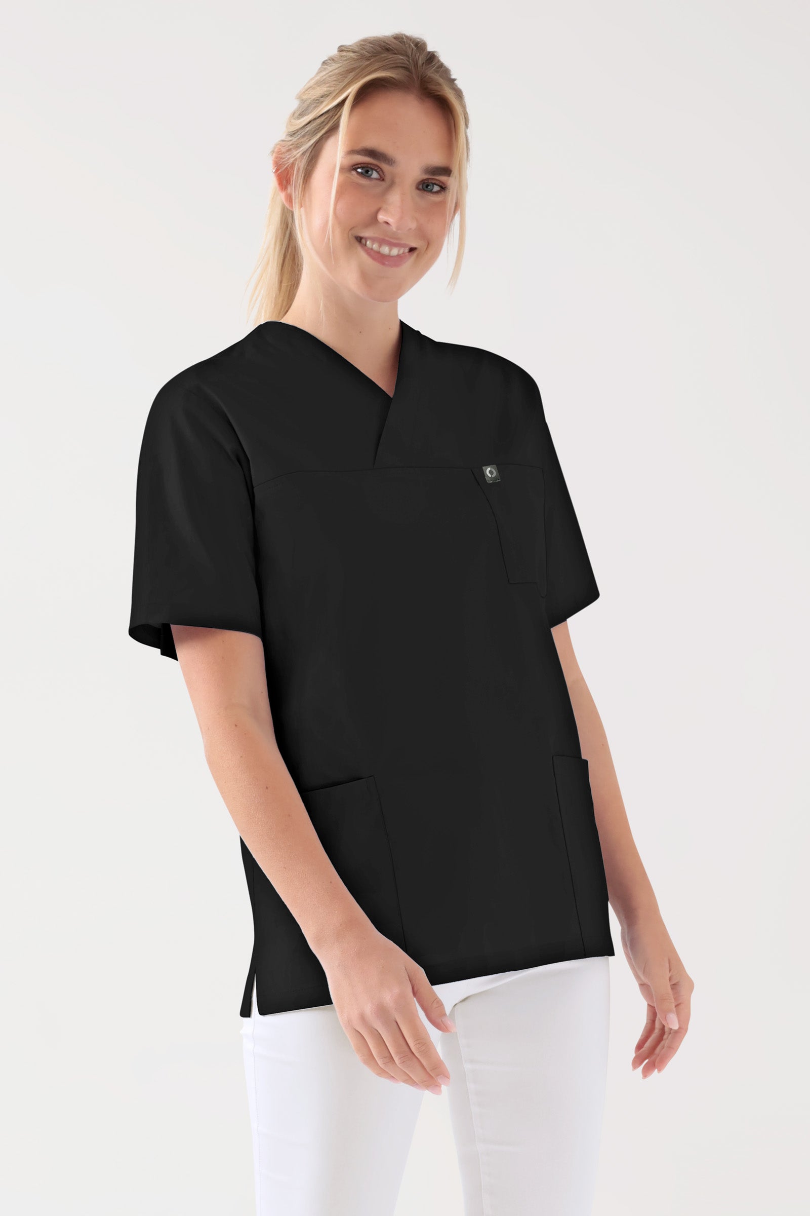 Katoenen oversteektuniek unisex - 2-pack zwart
