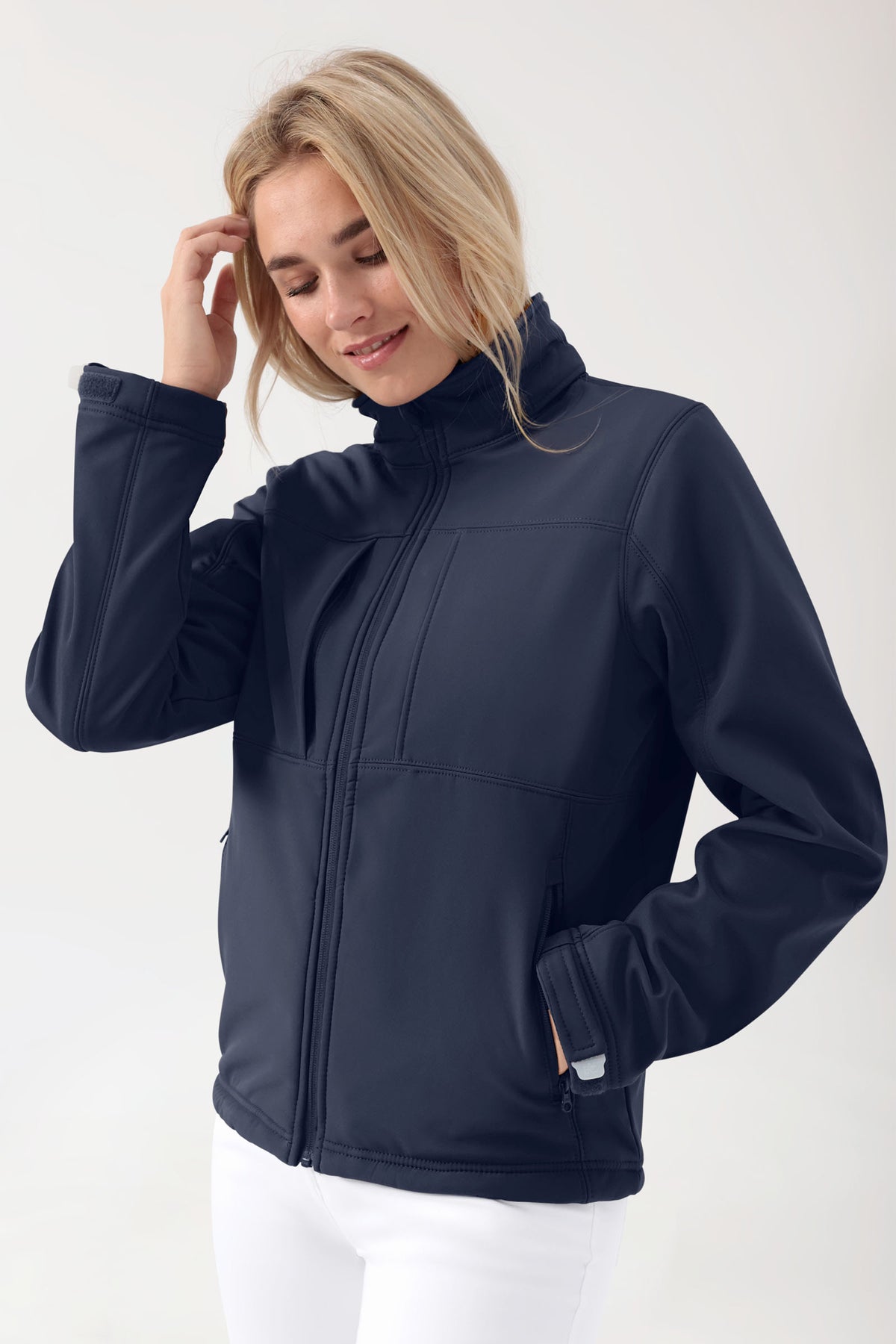 Softshell jassen unisex - met capuchon navy