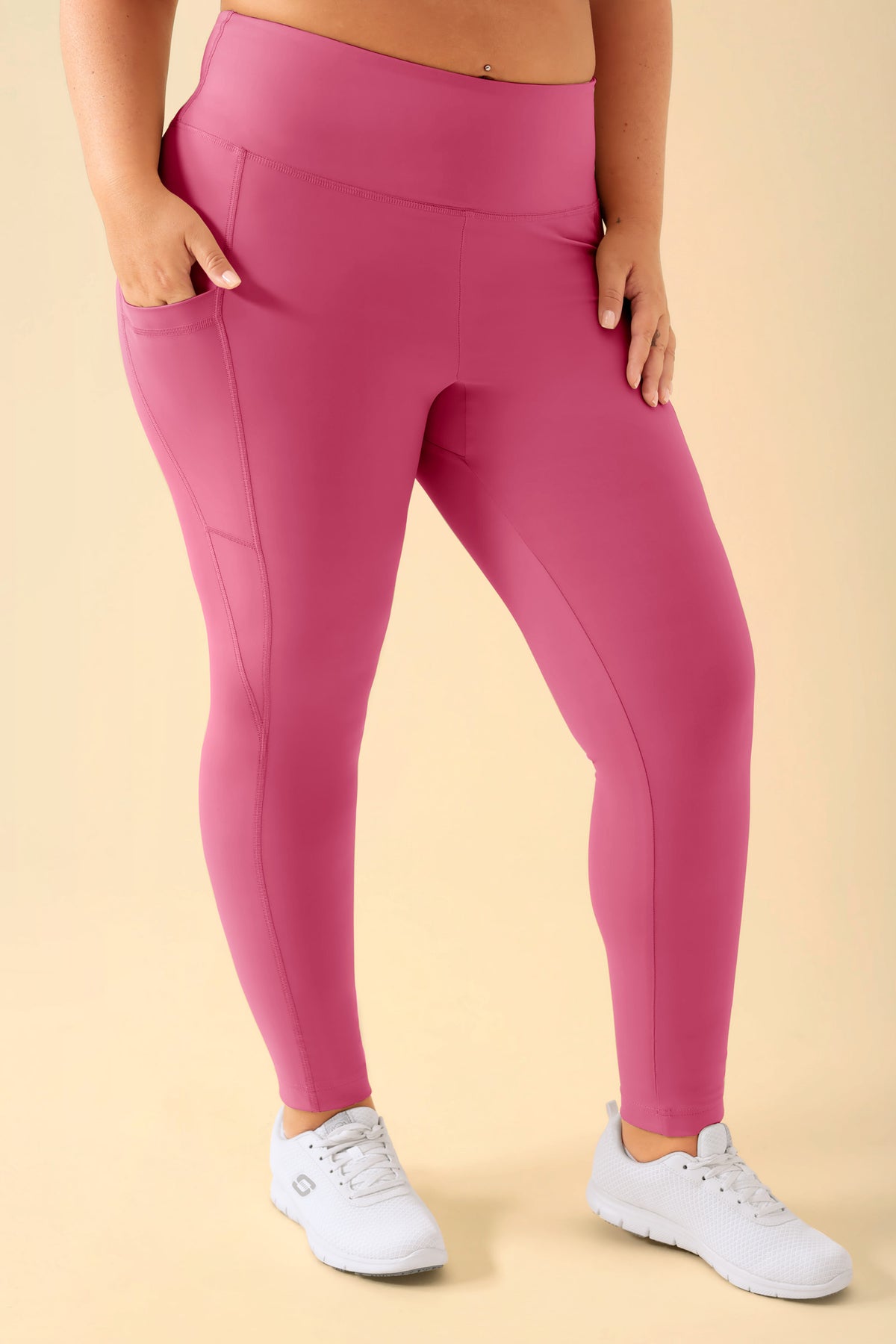 KAERE Leggings dames - super elastisch oud rose, Voorzijde view