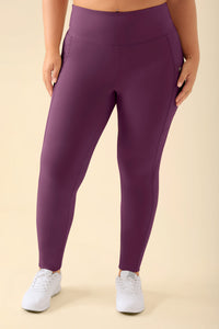 KAERE Leggings dames - super elastisch pruimen