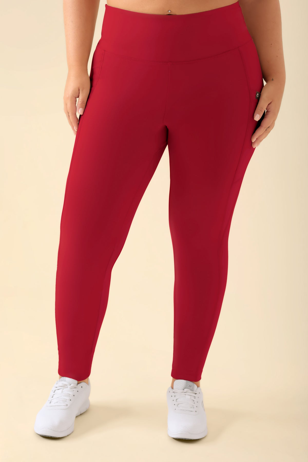 KAERE Leggings dames - super elastisch rood, Voorzijde view