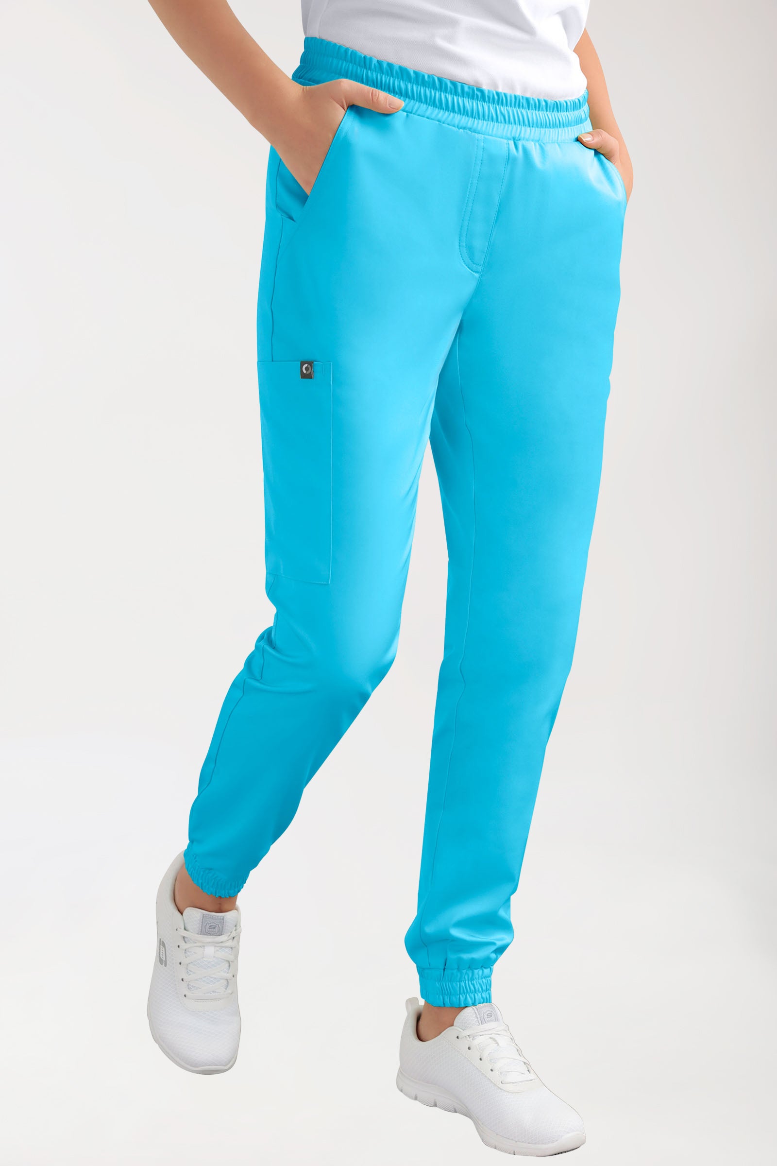 CORE cargo broek dames - joggingbroek style turquoise