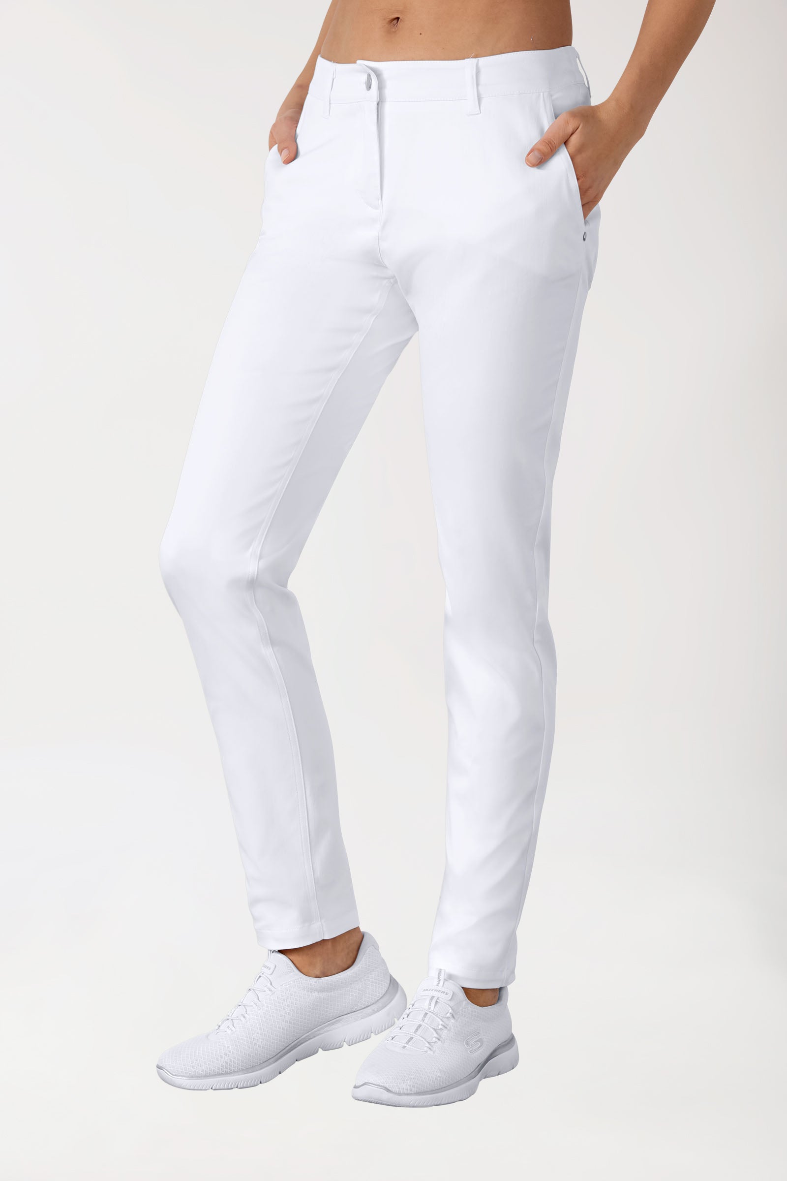 COMFY FLEX broek dames - chino stijl wit