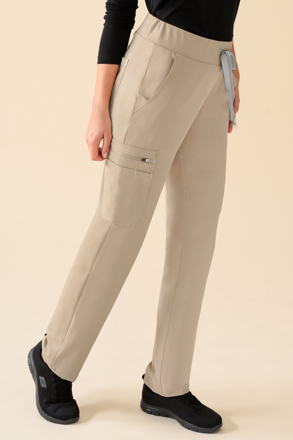 KAERE broek dames - korte maat met beenzak zand