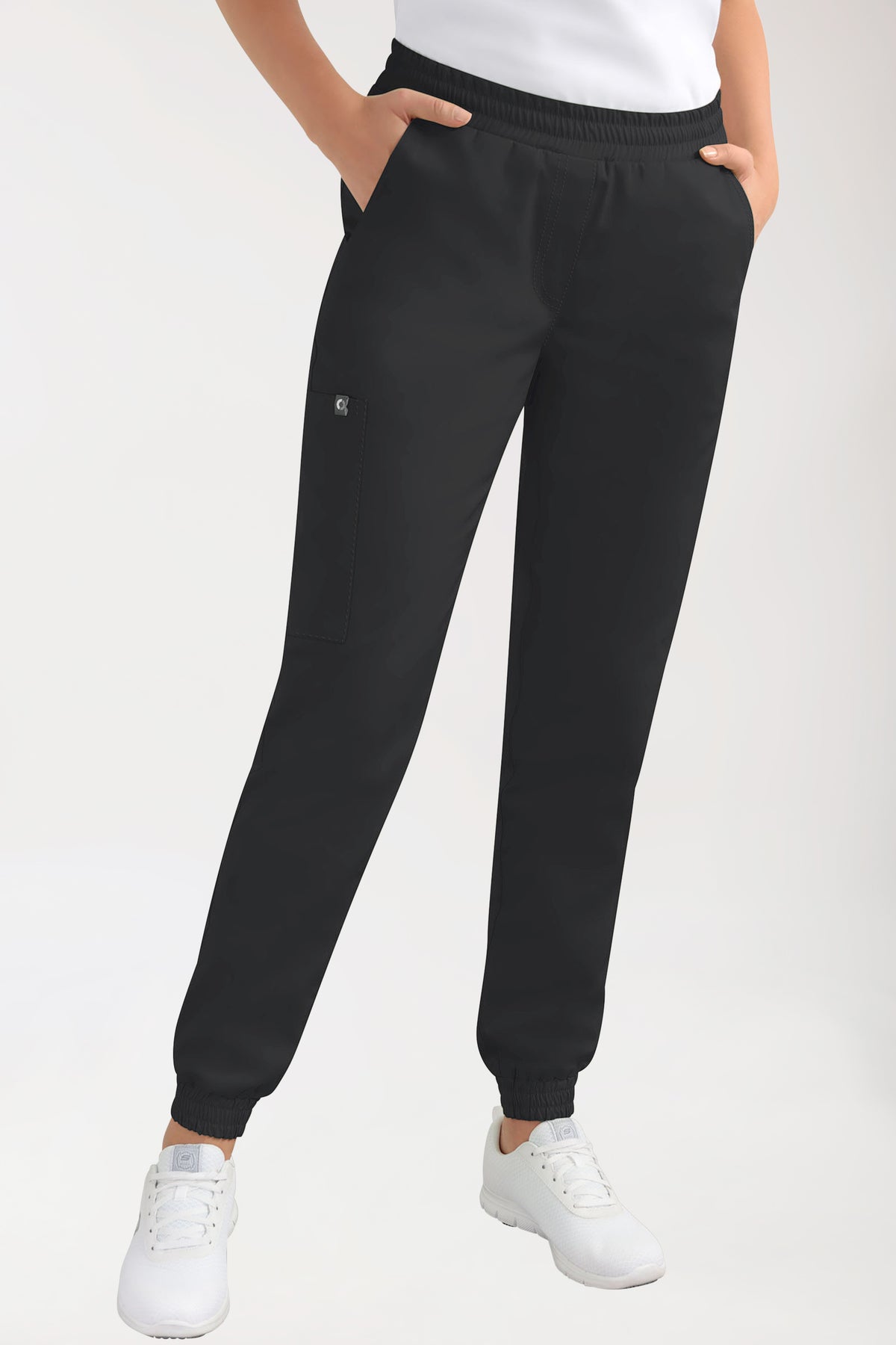 CORE cargo broek dames - joggingbroek style zwart, Voorzijde view