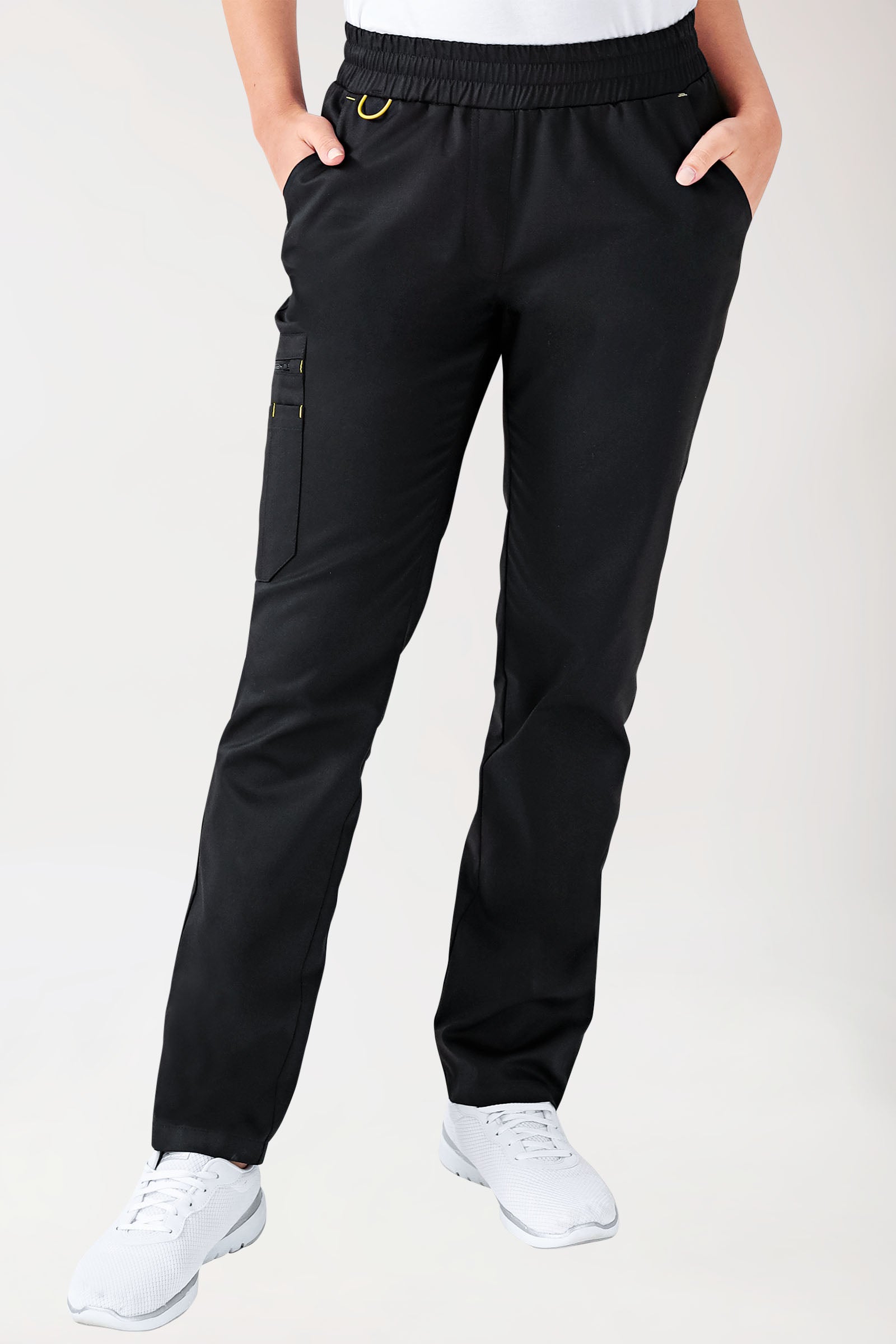 CLINIC STRETCH broek dames - zwart/geel