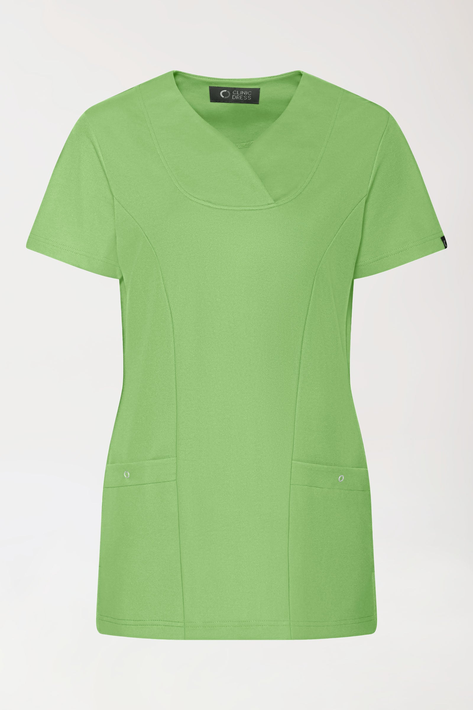 COMFY FLEX stretch oversteektuniek dames - hartvormige hals appelgroen