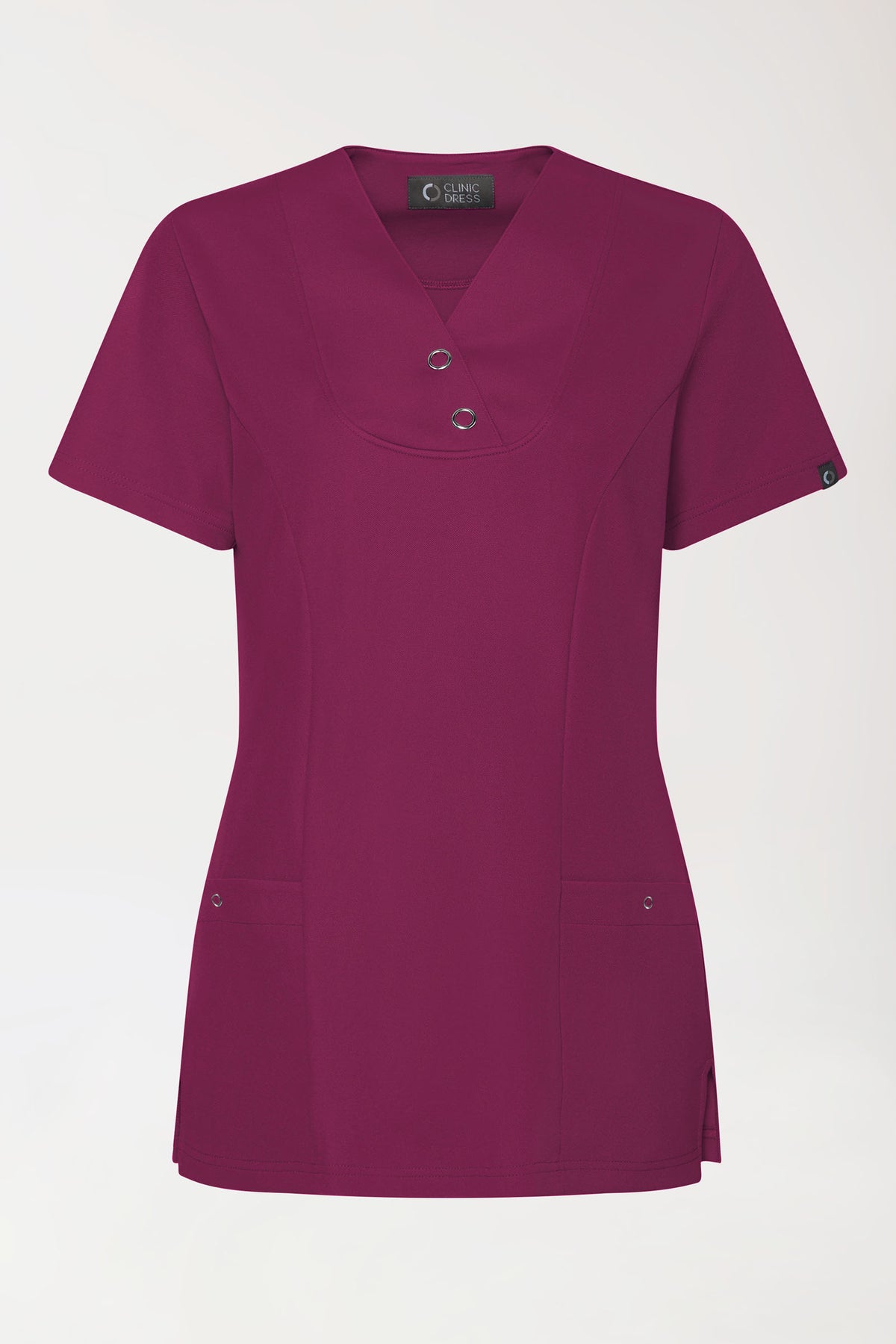 COMFY FLEX stretch oversteektuniek dames - met drukknopen berry