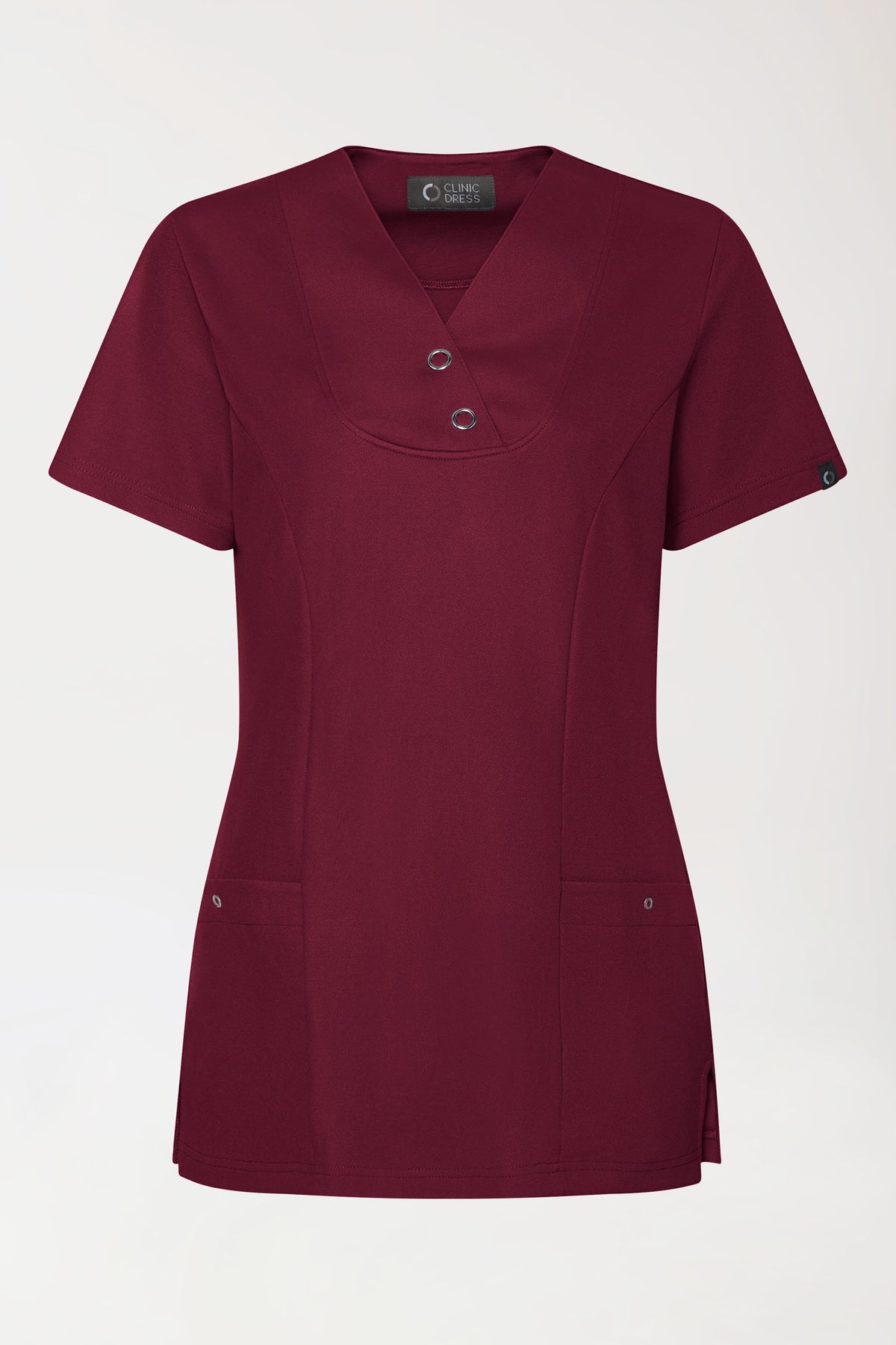 COMFY FLEX stretch oversteektuniek dames - met drukknopen bordeaux