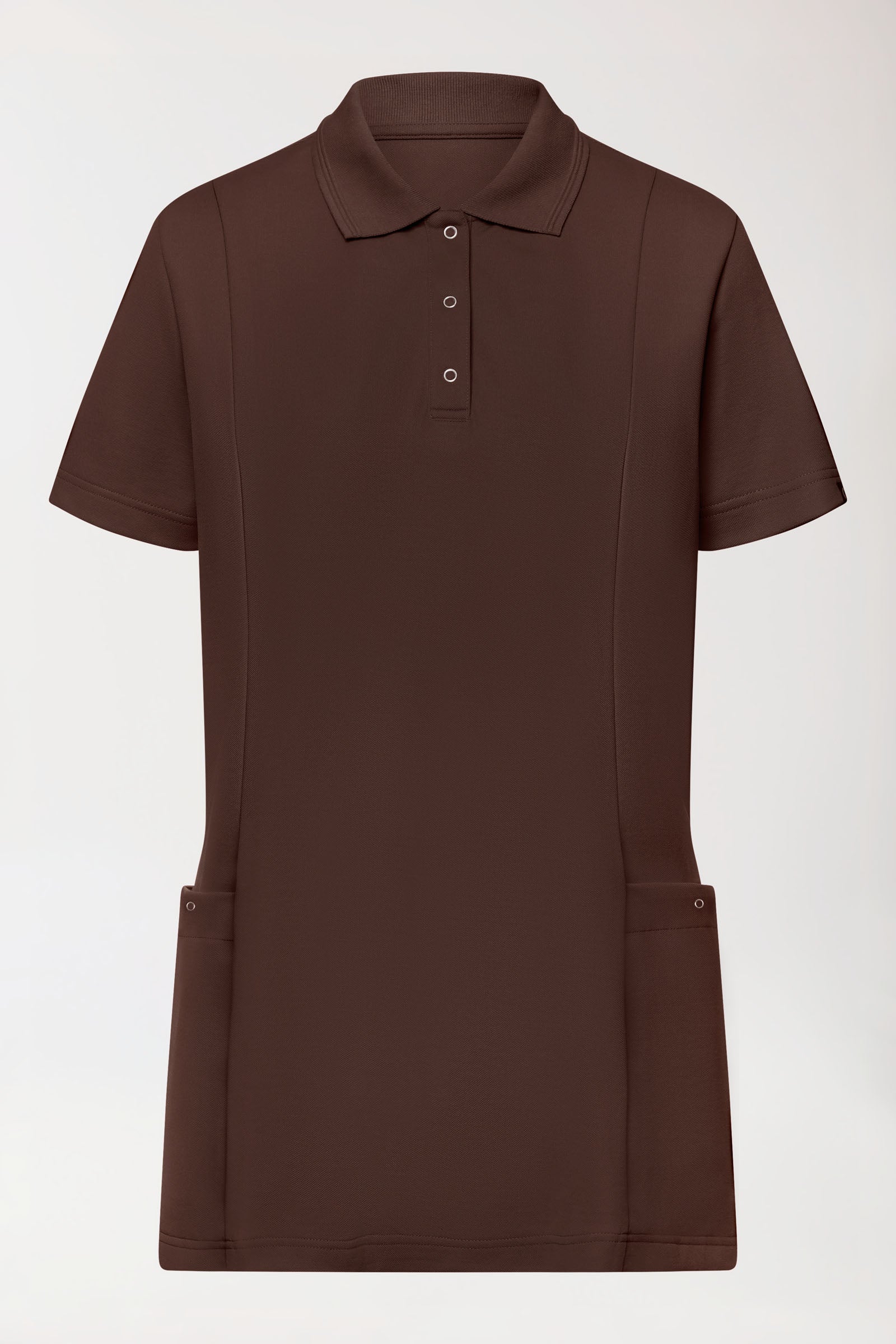 COMFY FLEX Stretch oversteektuniek dames - polokraag coffee