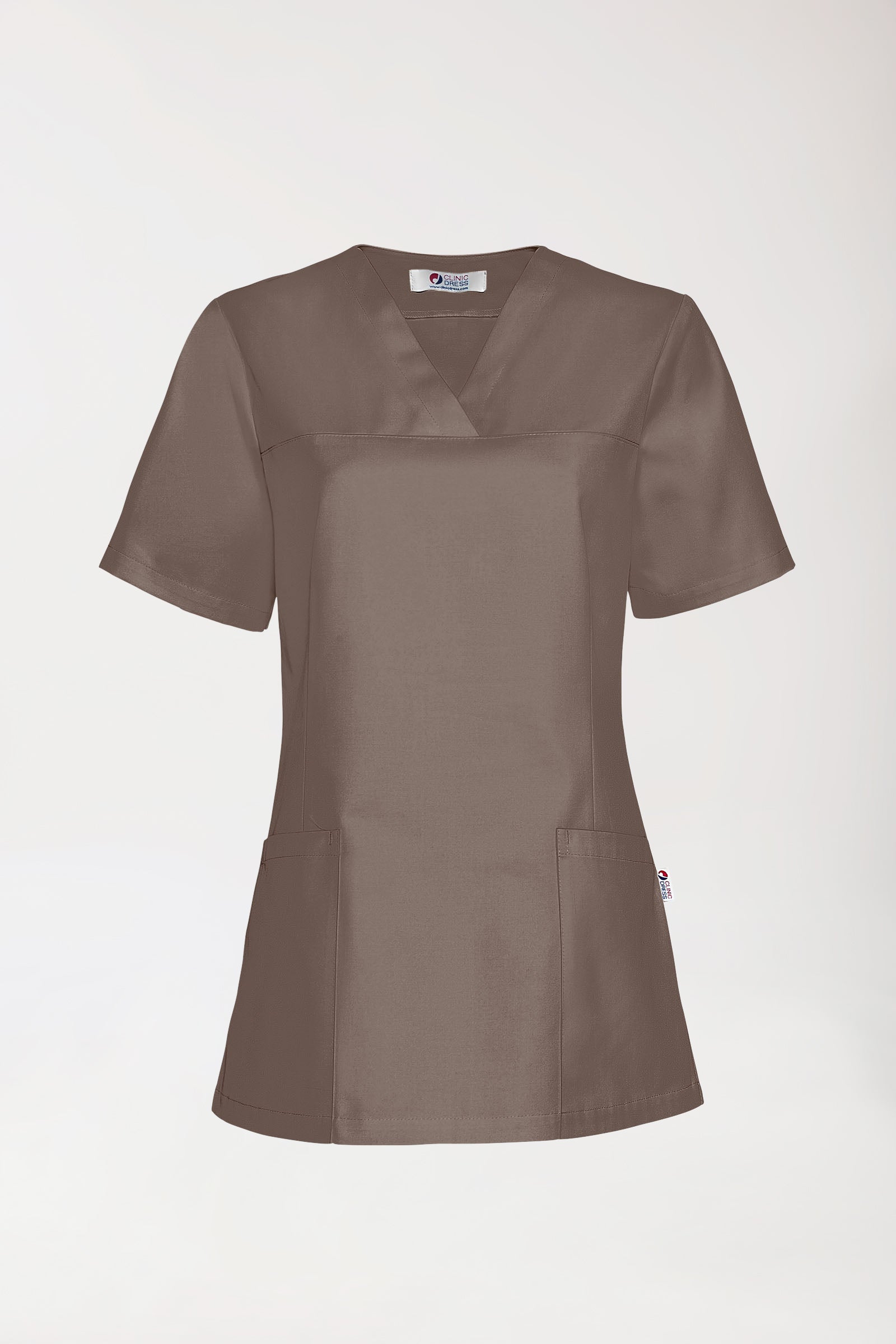 JUST STRONG oversteektuniek dames - V-hals deep taupe