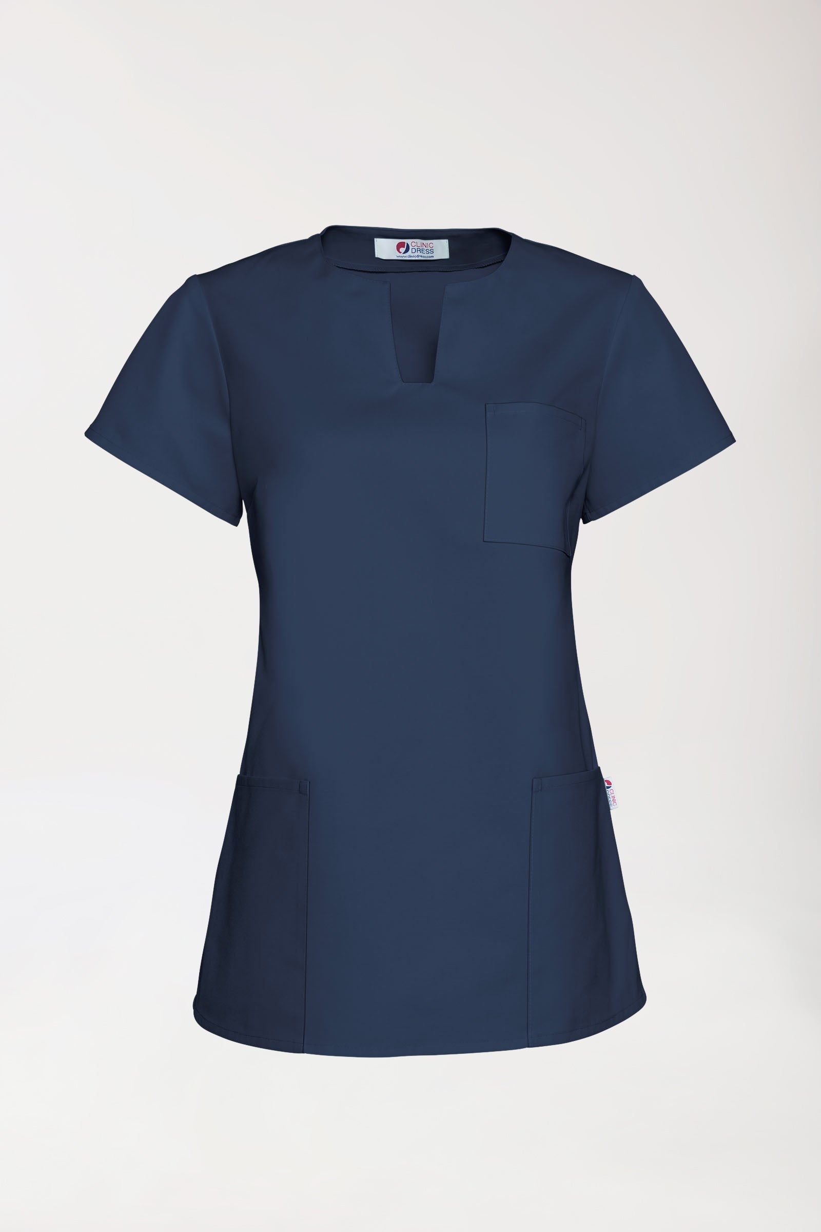 JUST STRONG oversteektuniek dames - hoekige hals navy