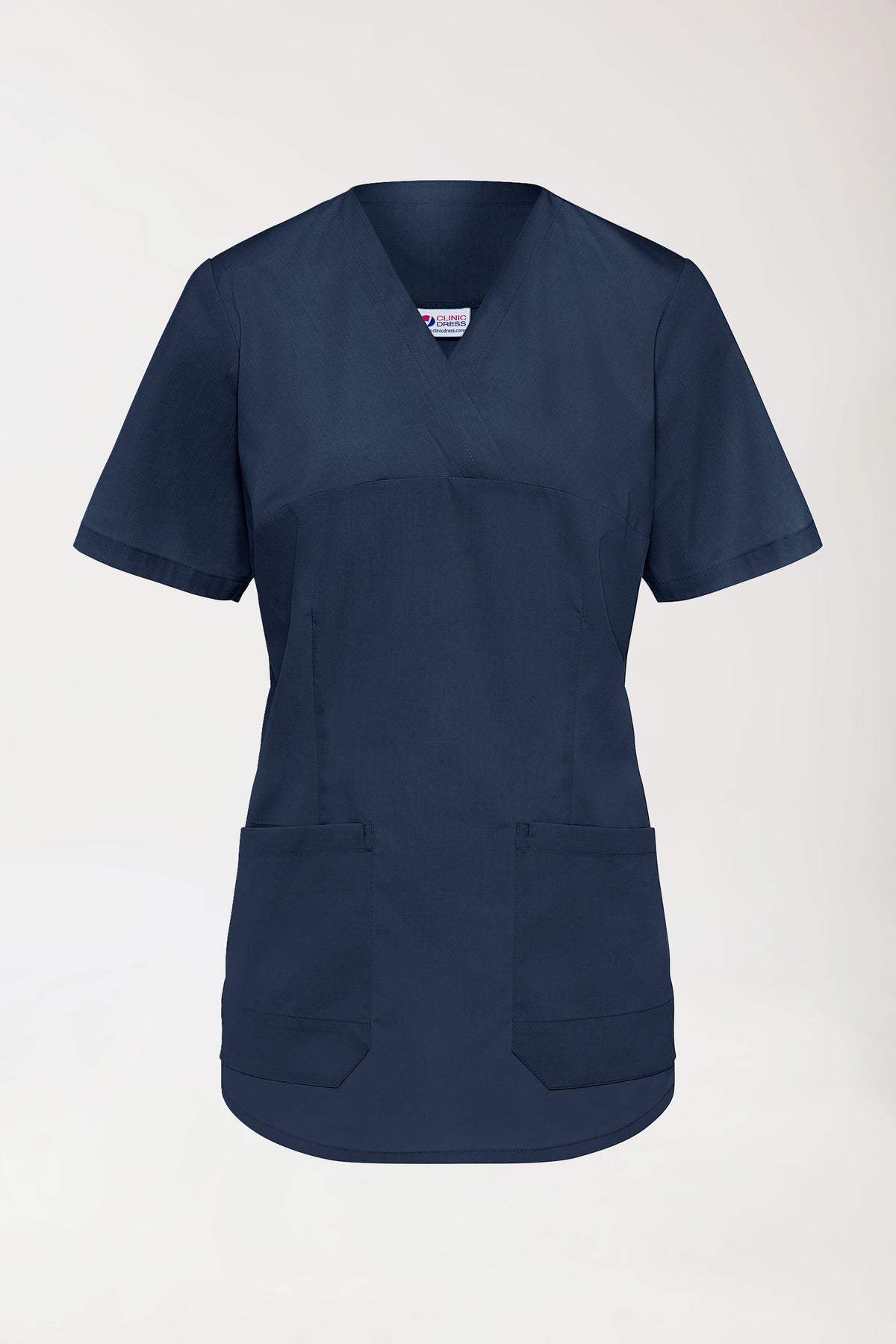 Stretch longshirt dames - V-hals navy