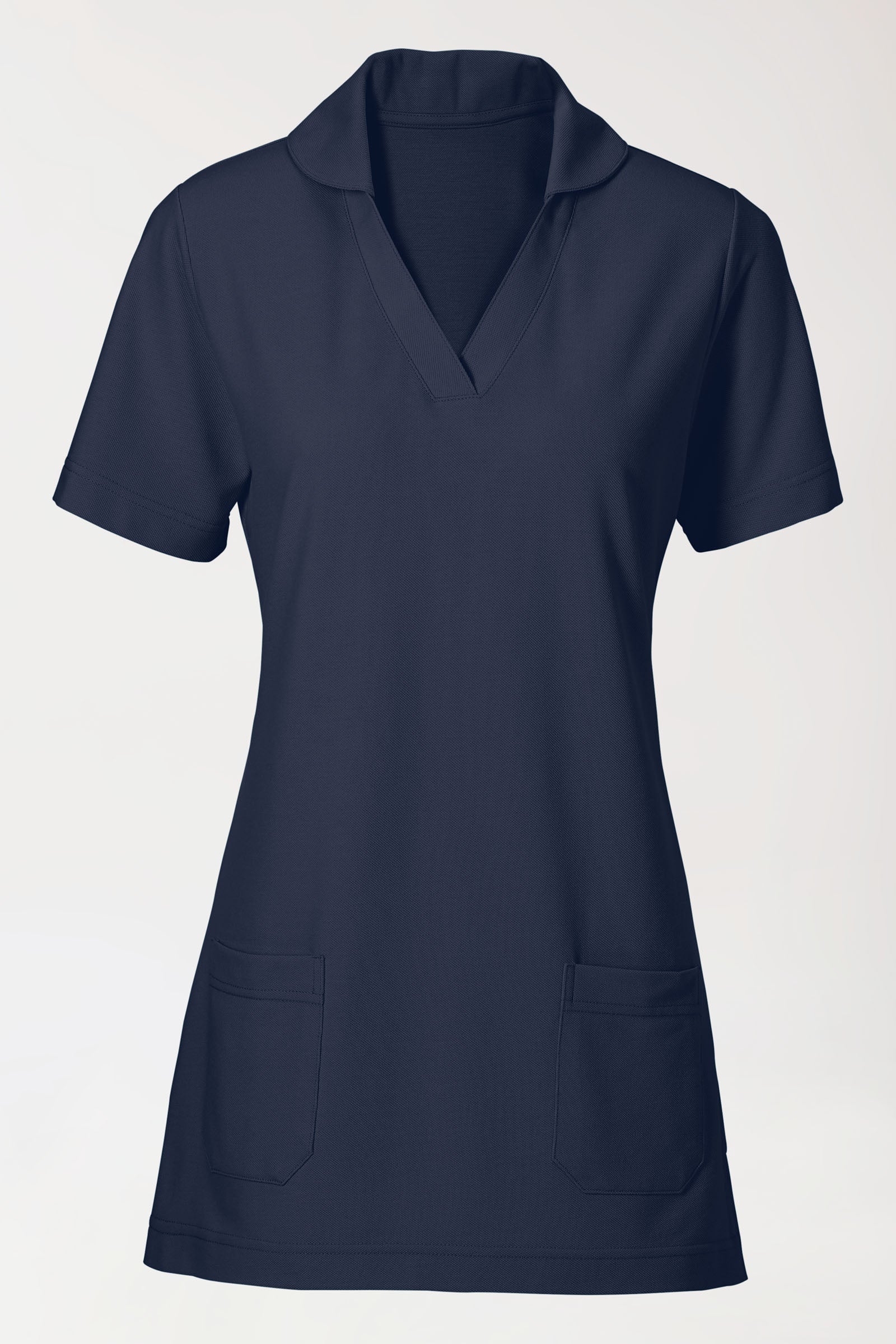 COMFY FLEX stretch oversteektuniek dames - sjaalkraag navy