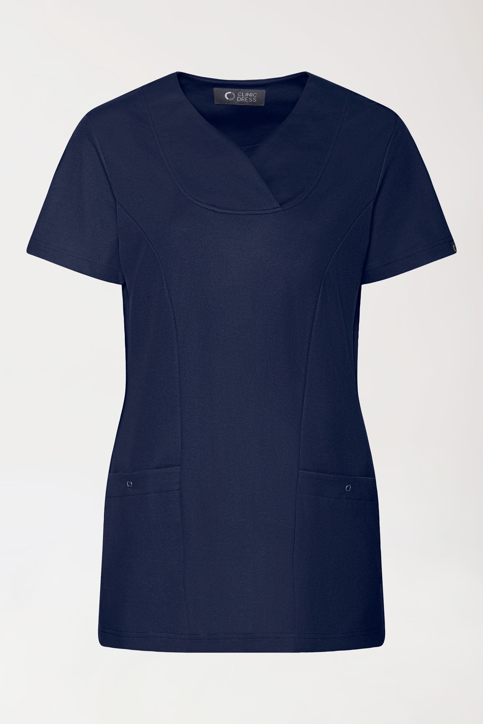 COMFY FLEX stretch oversteektuniek dames - hartvormige hals navy