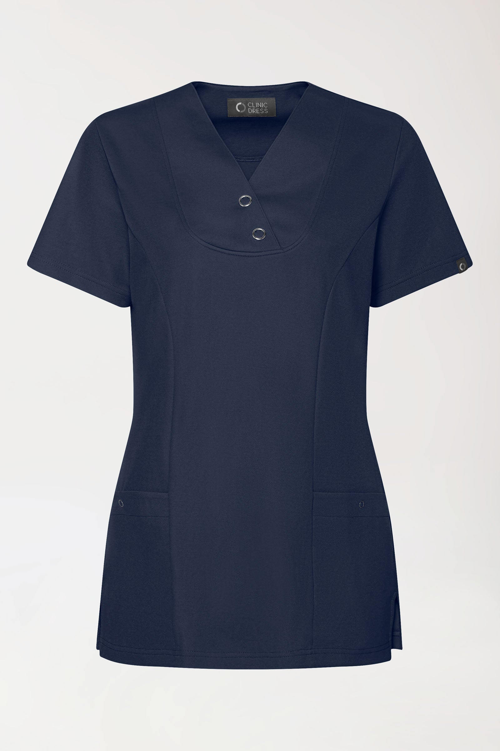 COMFY FLEX stretch oversteektuniek dames - met drukknopen navy