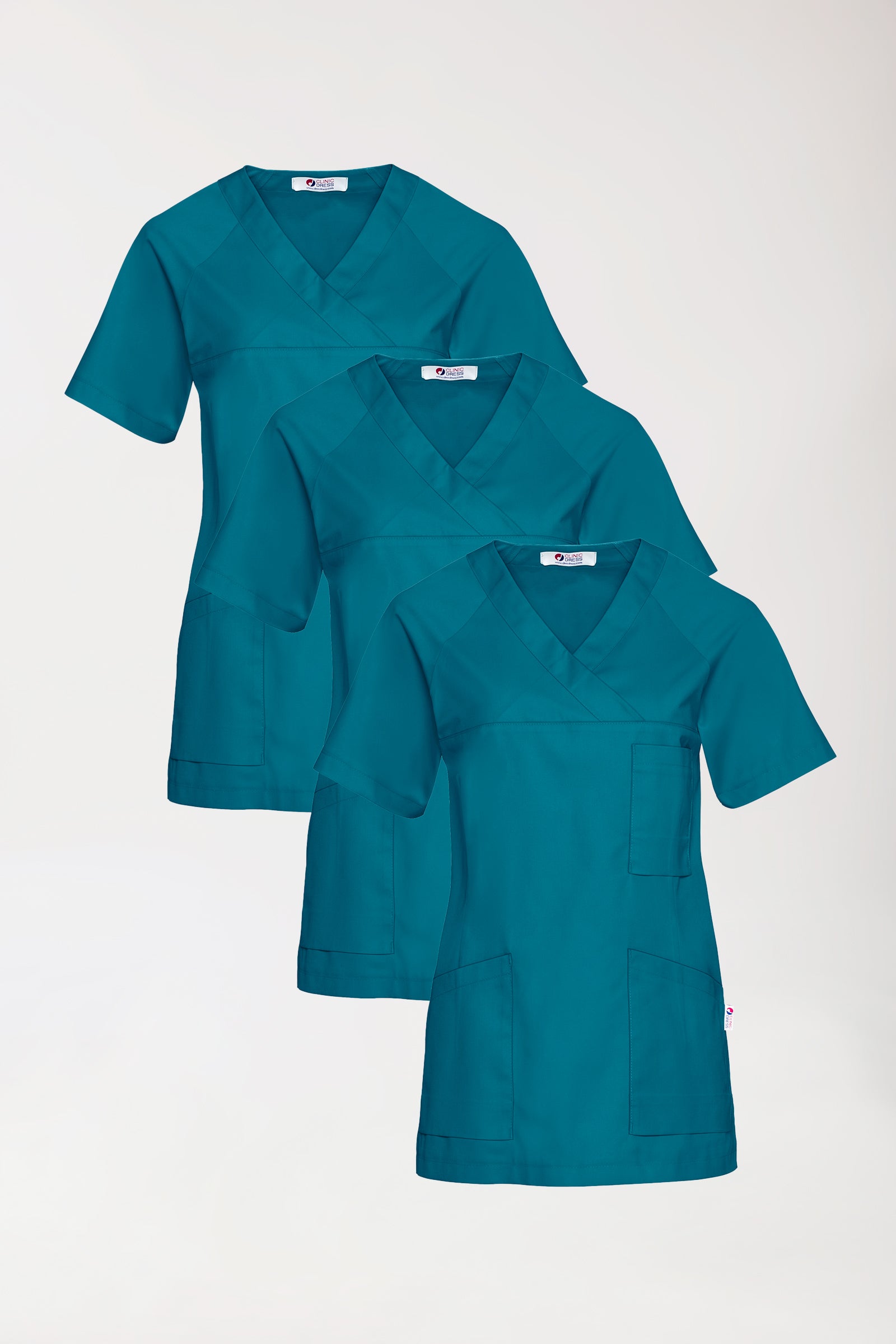 CORE oversteektuniek dames -3-pack- v-hals petrol