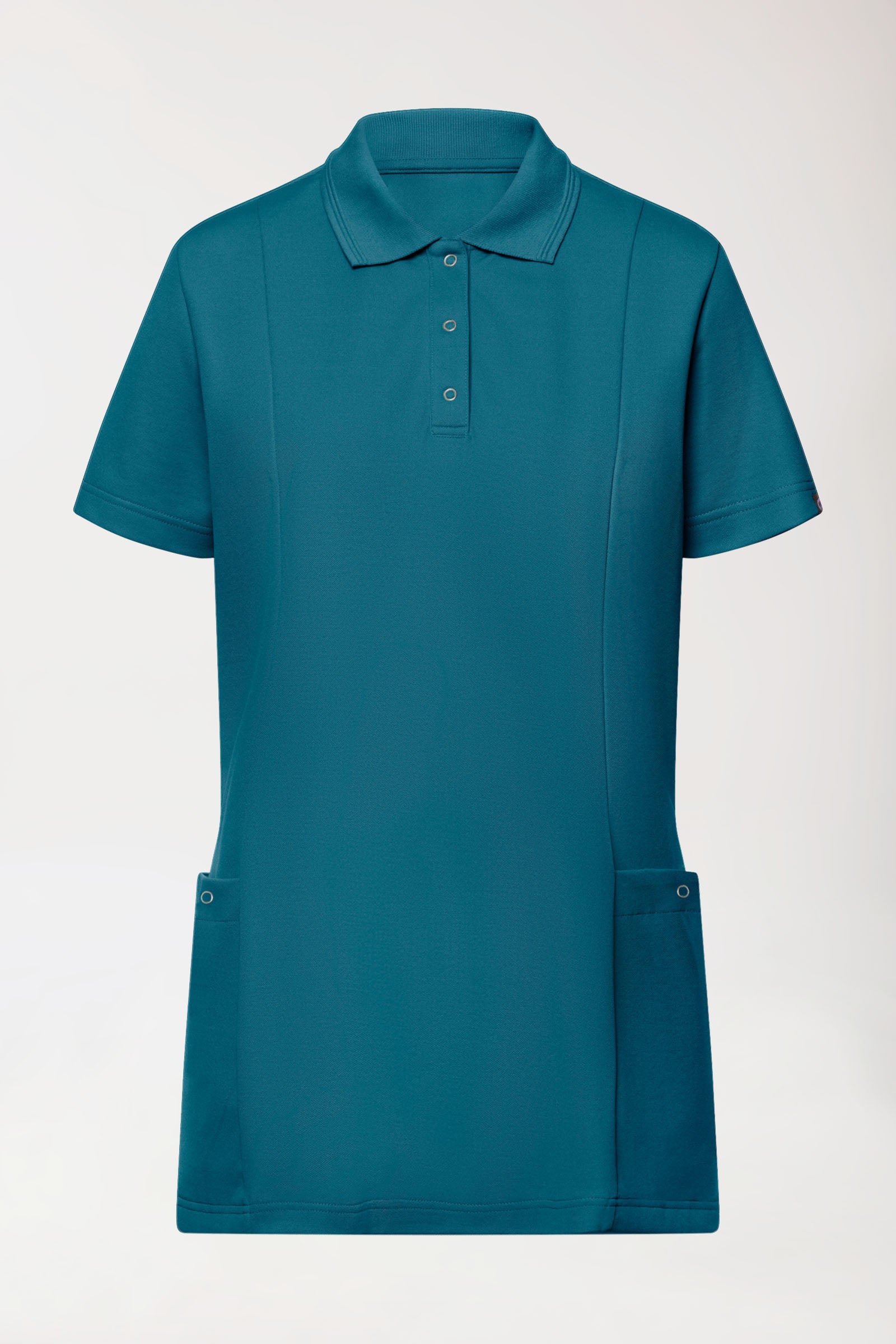 COMFY FLEX Stretch oversteektuniek dames - polokraag petrol