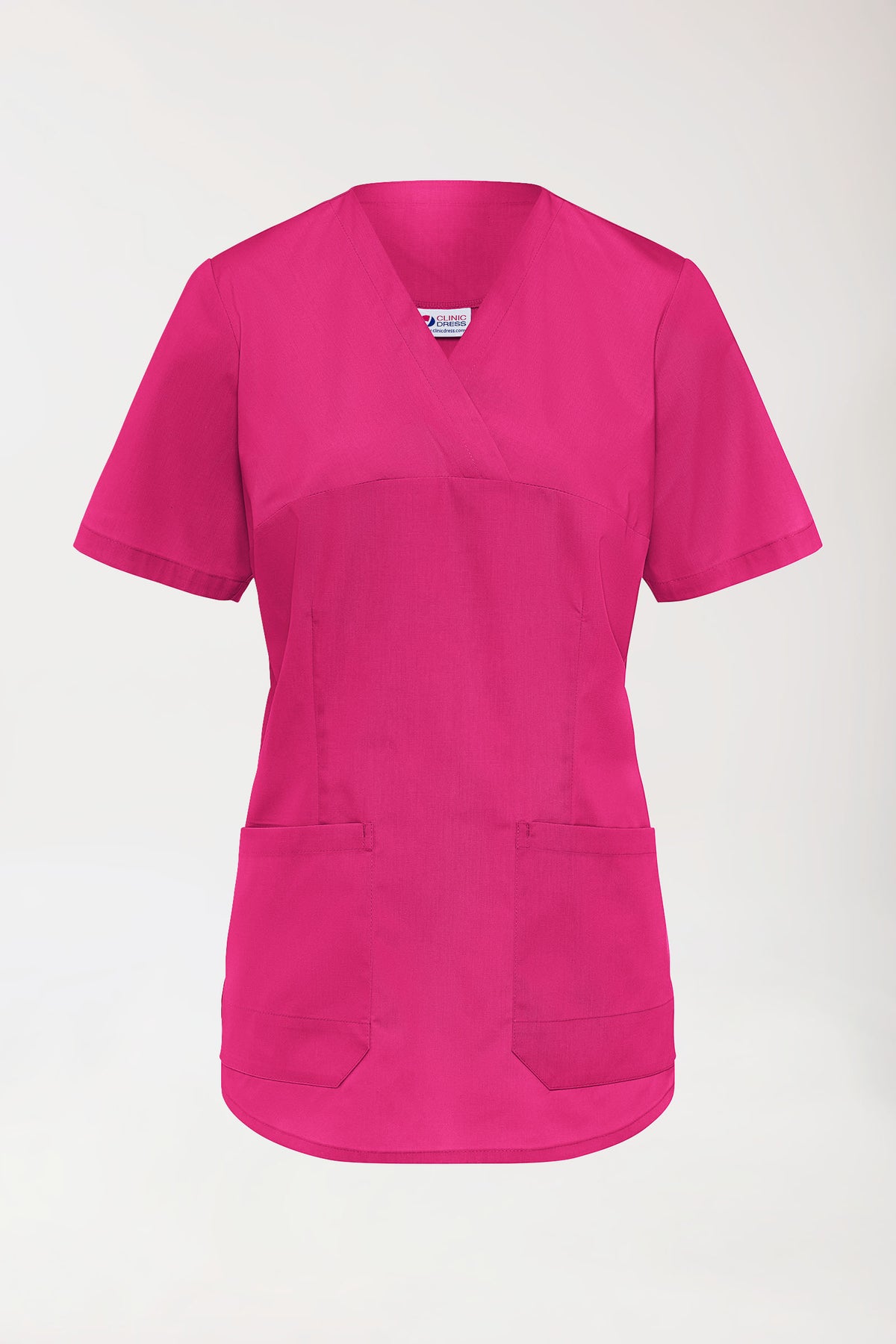 Stretch longshirt dames - V-hals pink