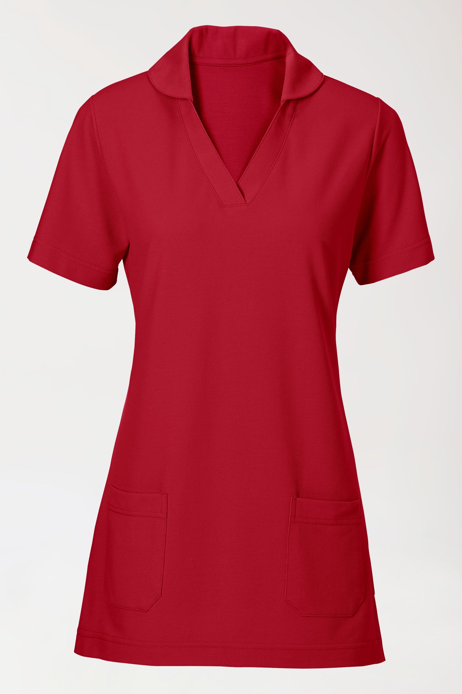 COMFY FLEX stretch oversteektuniek dames - sjaalkraag rood