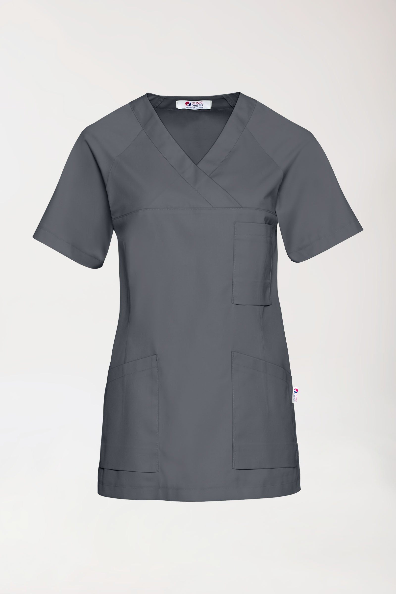 CORE oversteektuniek dames - V-hals steengrijs