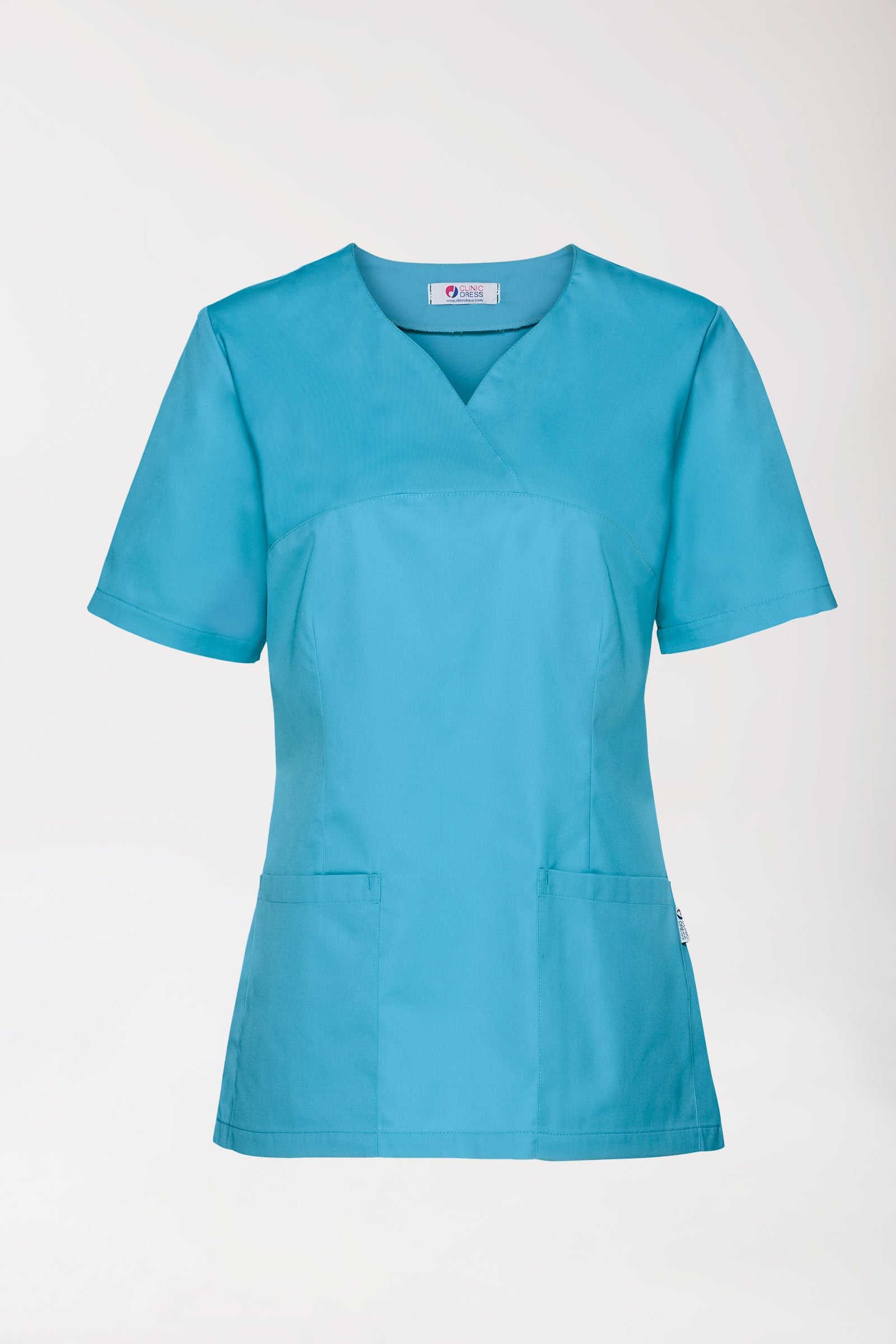 CORE oversteektuniek dames - hartvormige hals turquoise