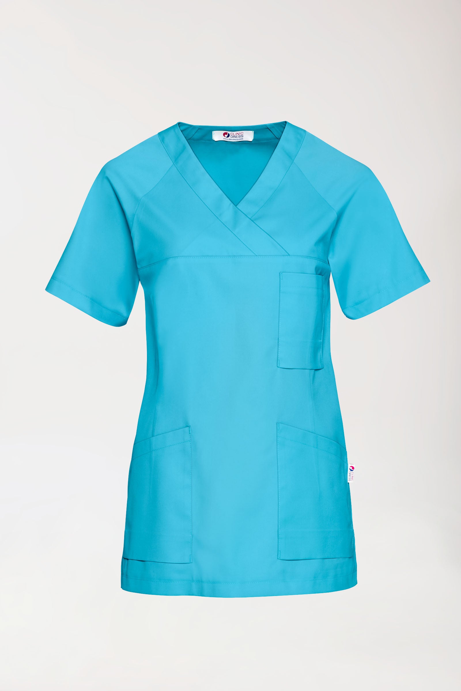 CORE oversteektuniek dames - V-hals turquoise, Voorzijde view